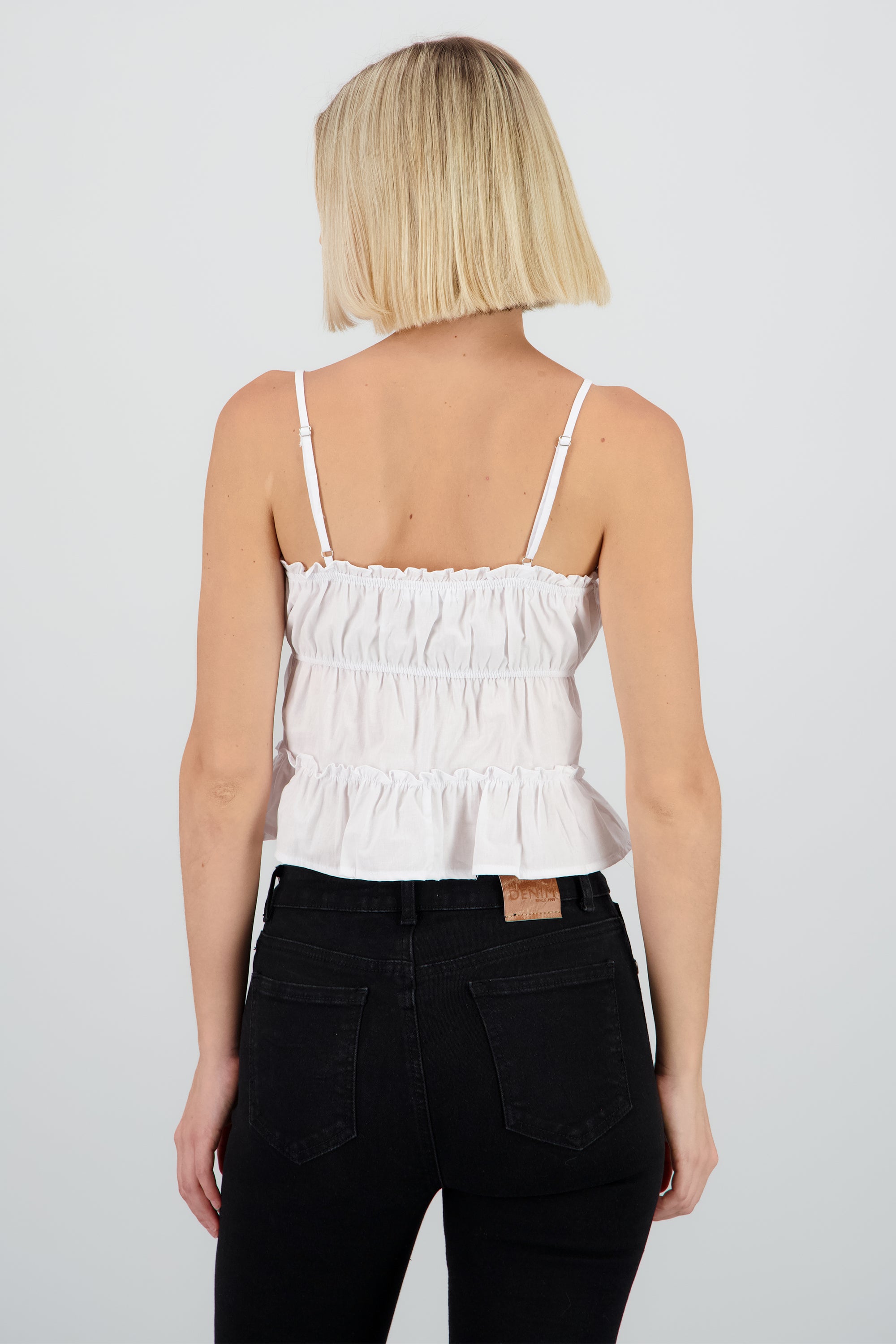 Blusa tiranes detalle moños BLANCO