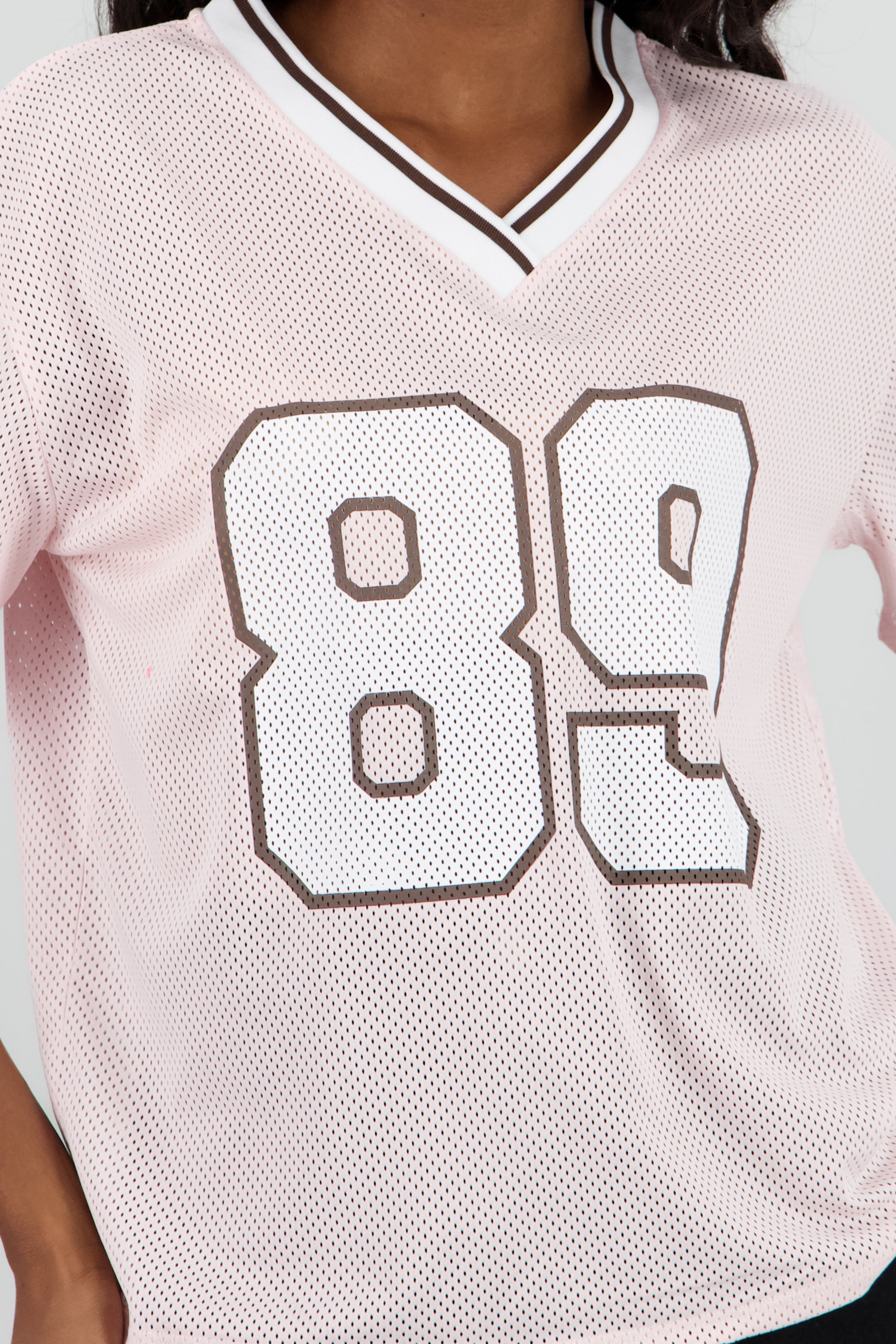 Playera oversize numero estrellas ny ROSA PASTEL