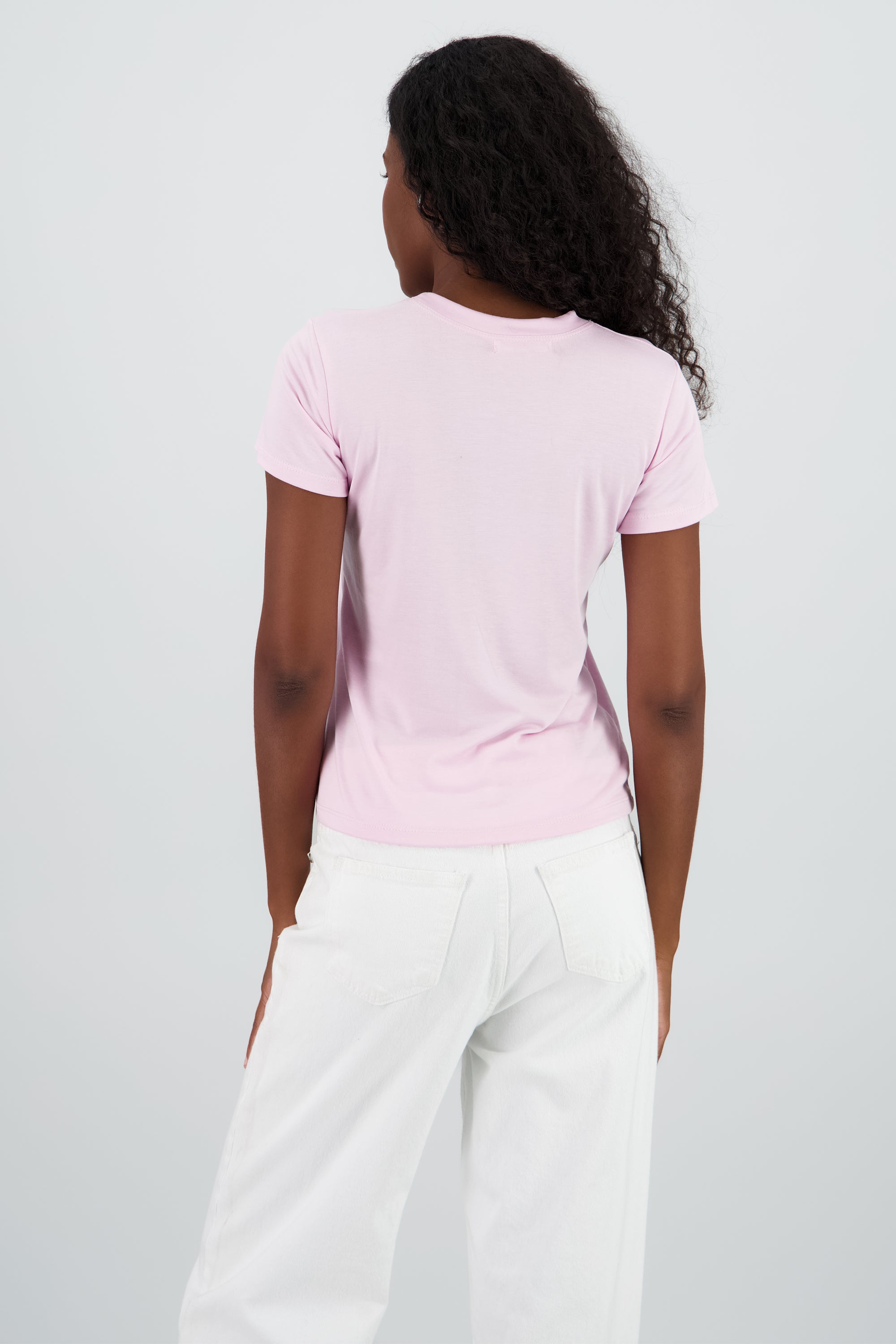 T-shirt manga corta cuello redondo ROSA PASTEL