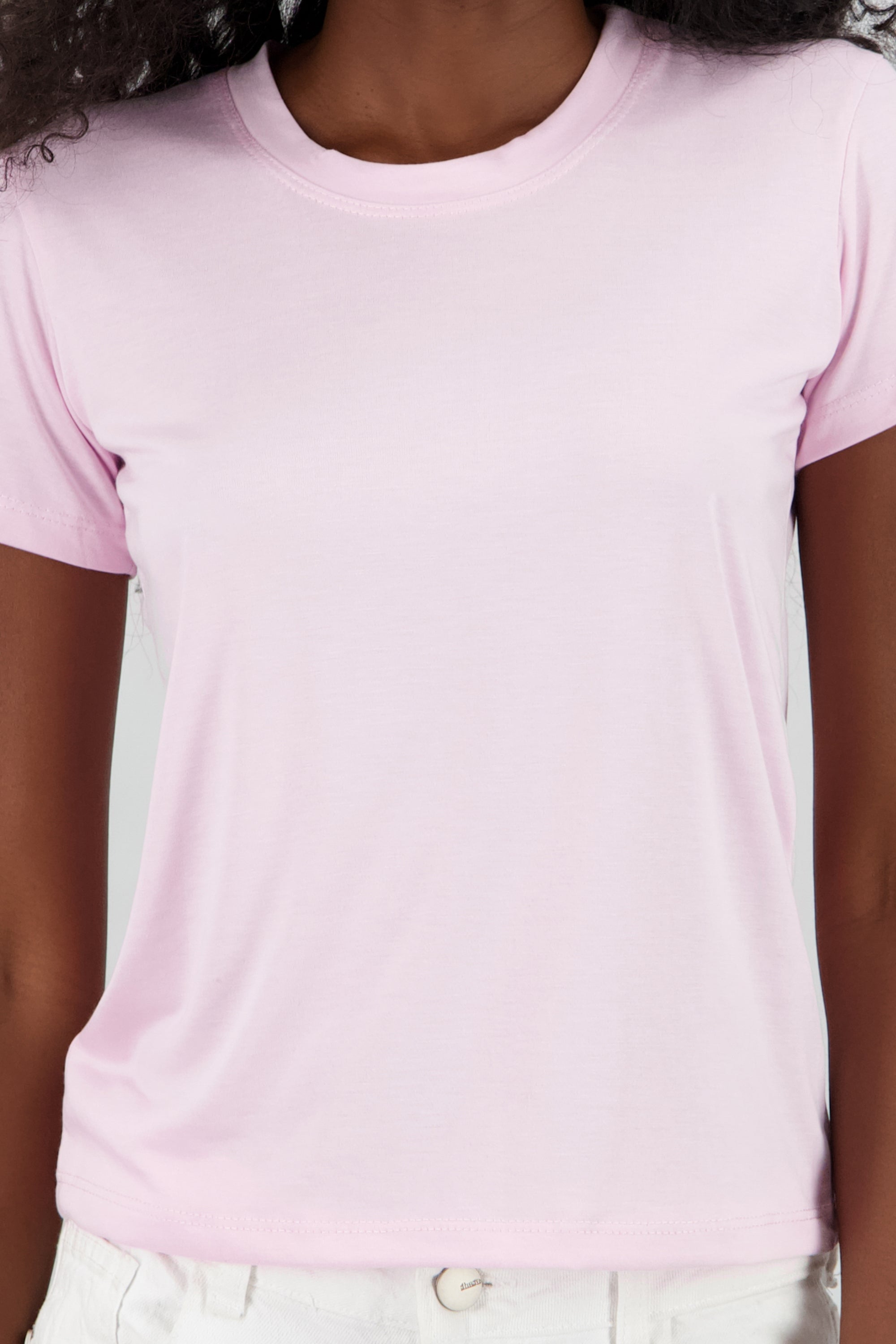 T-shirt manga corta cuello redondo ROSA PASTEL