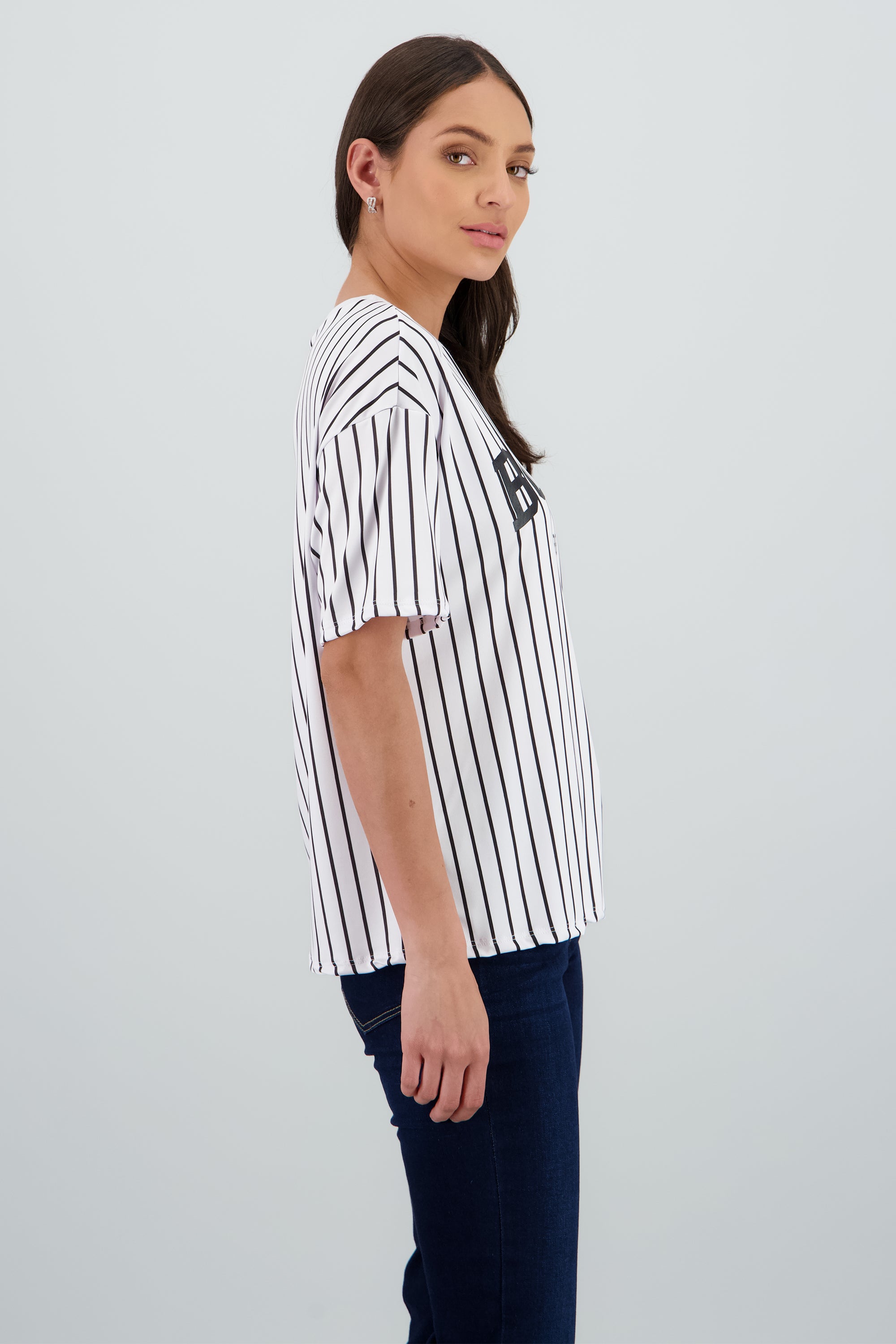 Playera beisbolera boston BLANCO COMBO