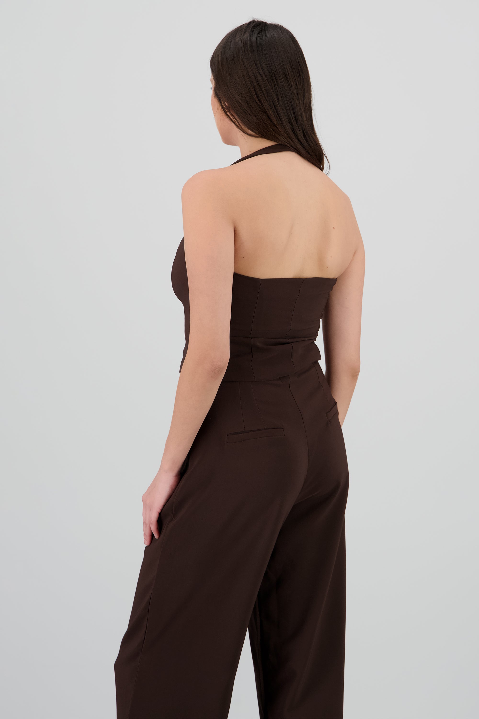 Top halter cortes CHOCOLATE