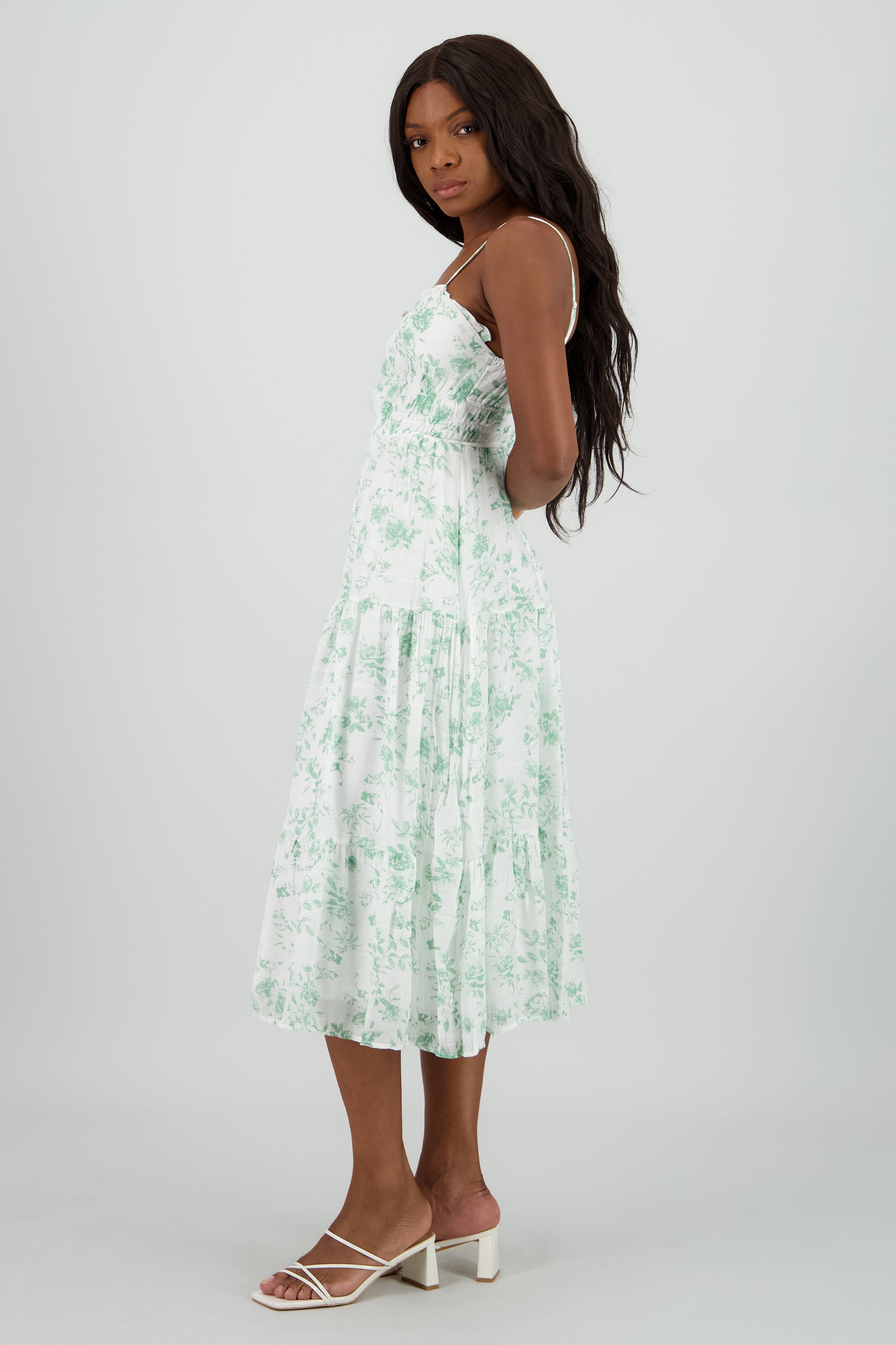 Vestido maxi deatlle floral SAGE