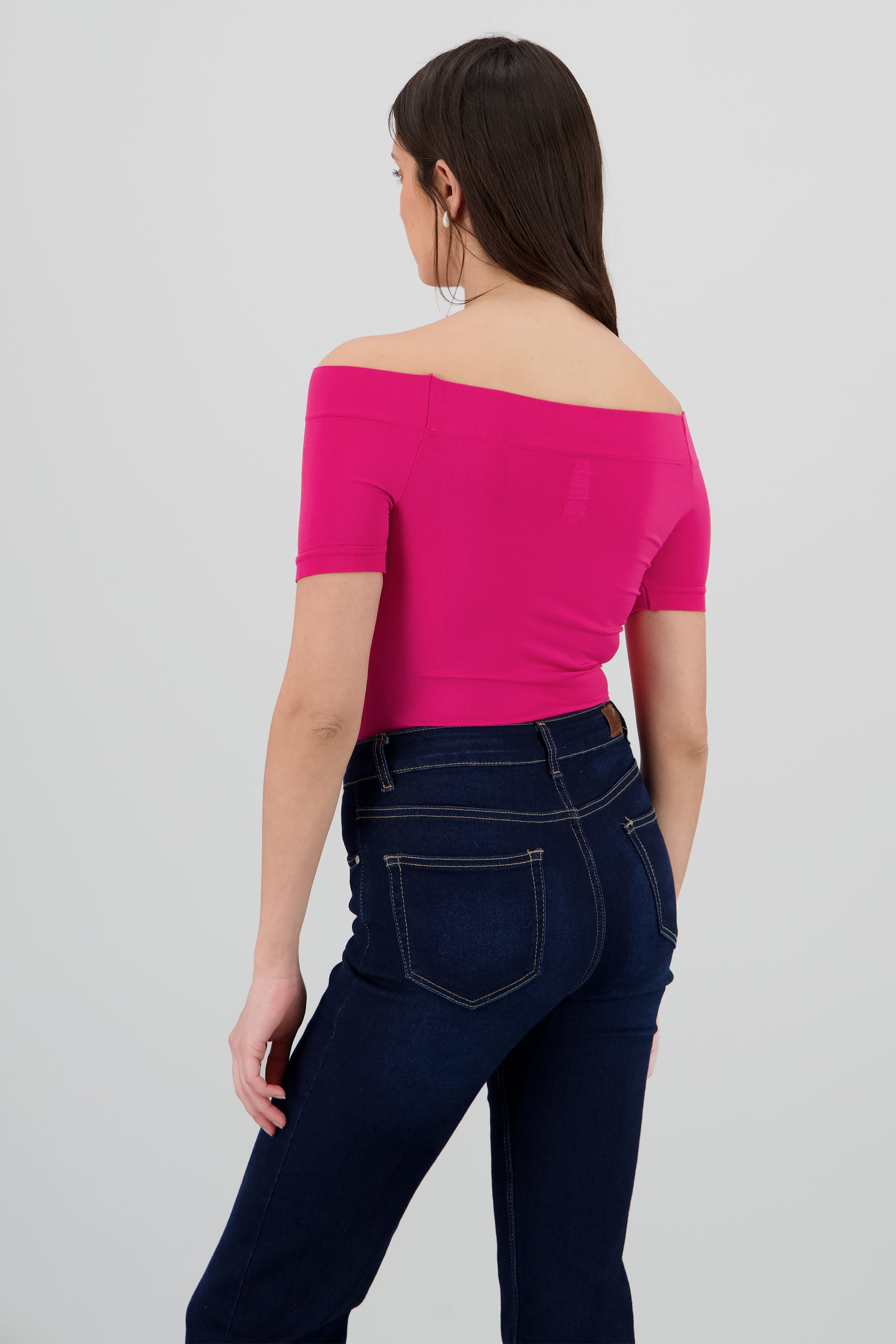 Bodysuit Liso Hombros Descubiertos MAGENTA