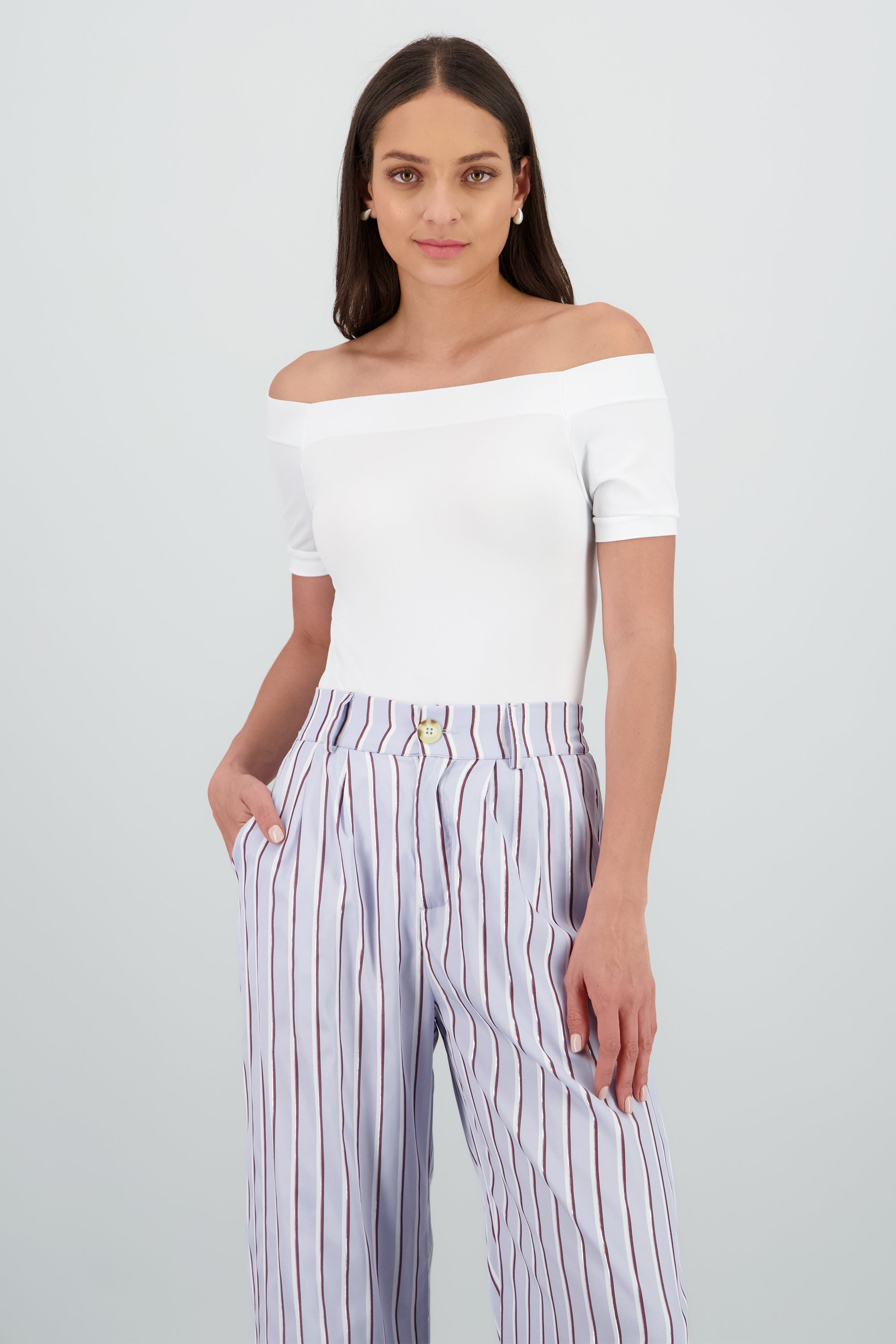 Bodysuit Liso Hombros Descubiertos BLANCO