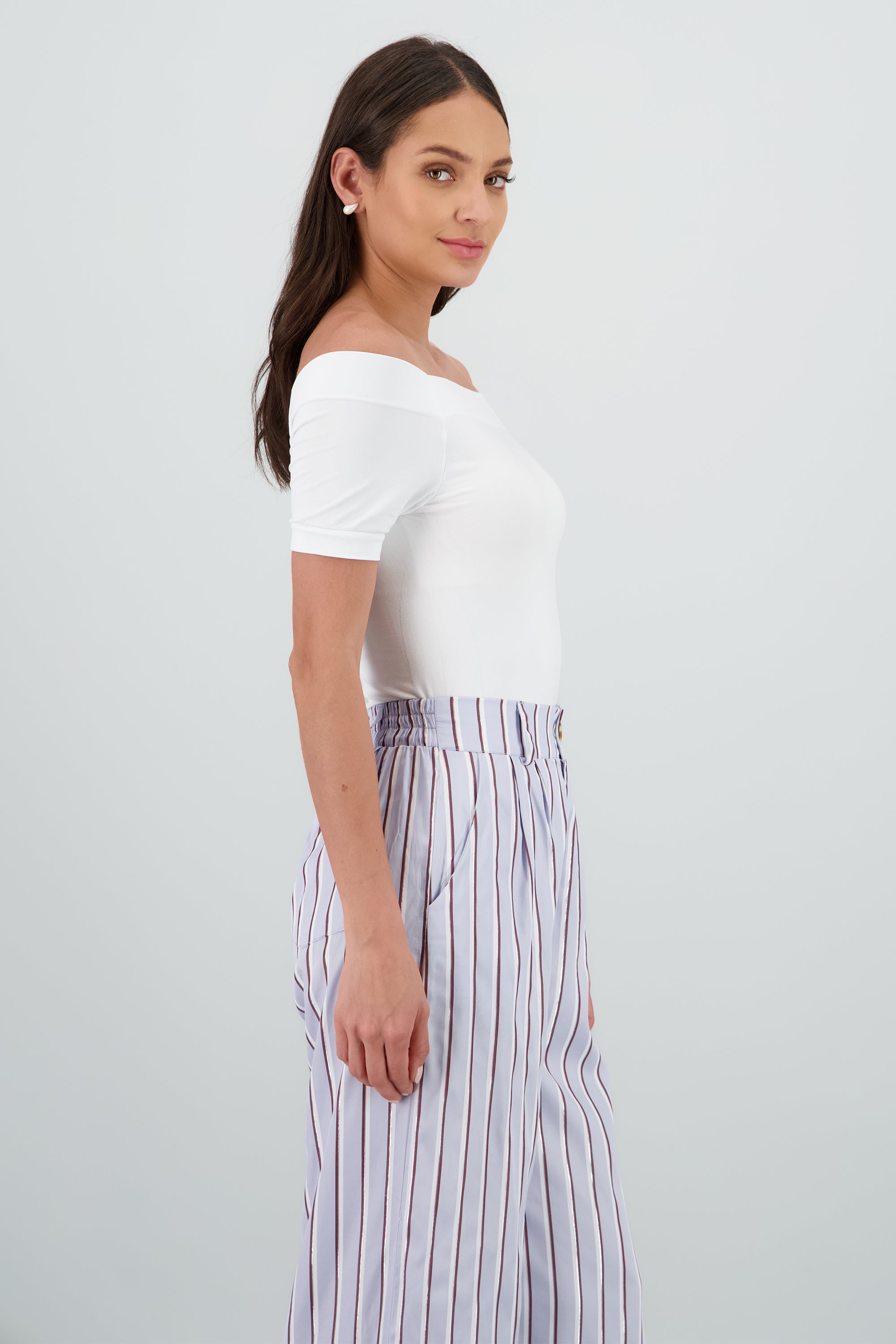 Bodysuit Liso Hombros Descubiertos BLANCO