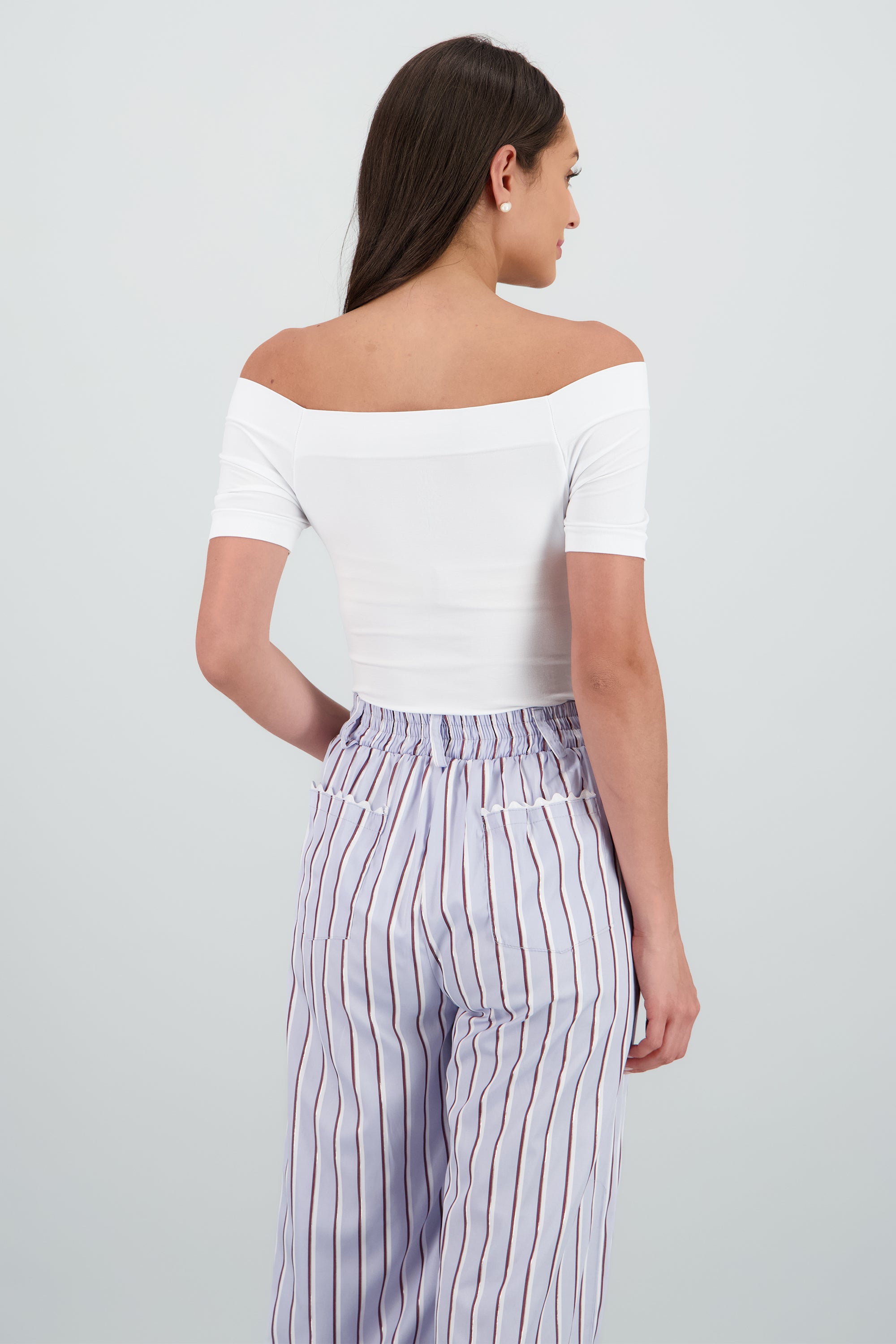 Bodysuit Liso Hombros Descubiertos BLANCO