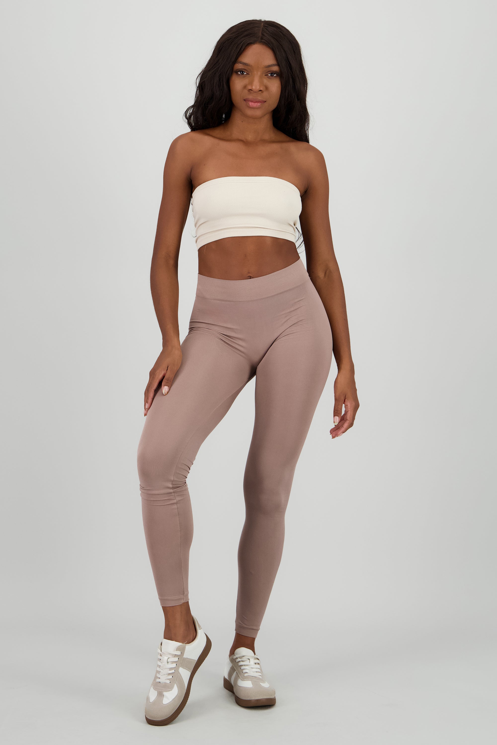 Leggings Seamless Cintura Media TAUPE