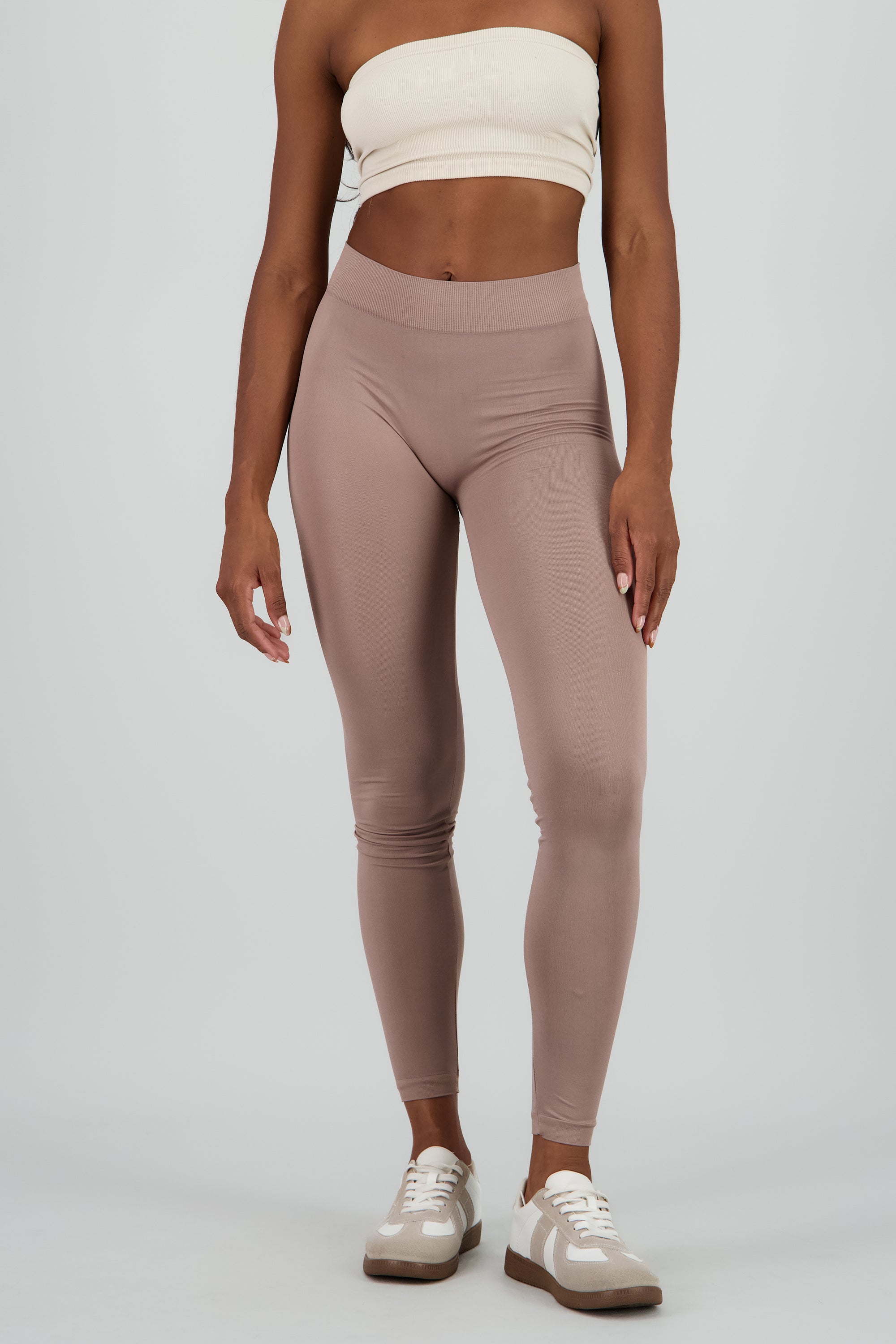 Leggings Seamless Cintura Media TAUPE