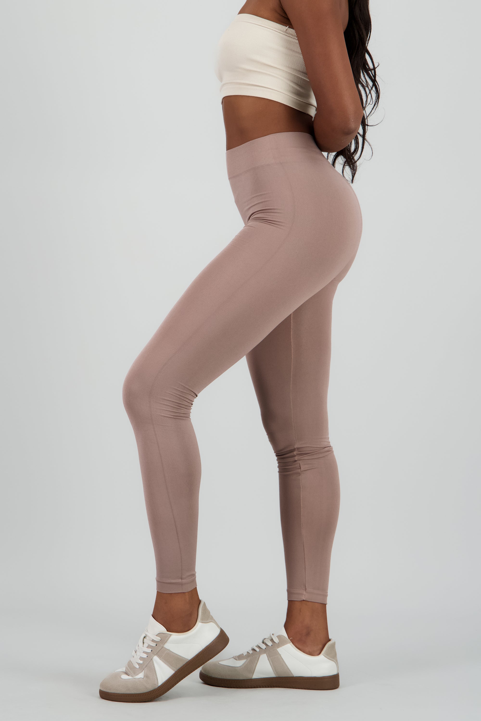 Leggings Seamless Cintura Media TAUPE