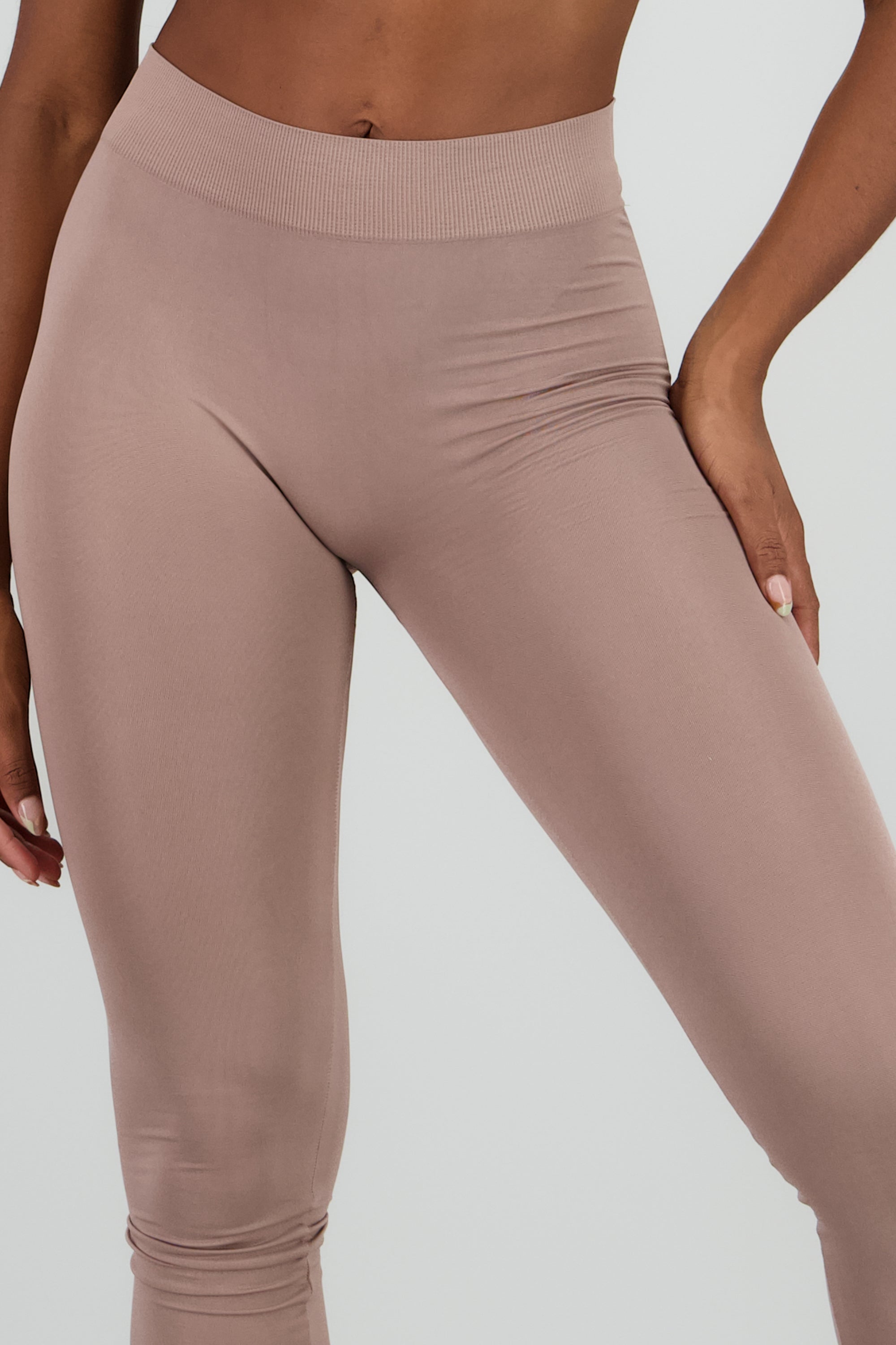 Leggings Seamless Cintura Media TAUPE