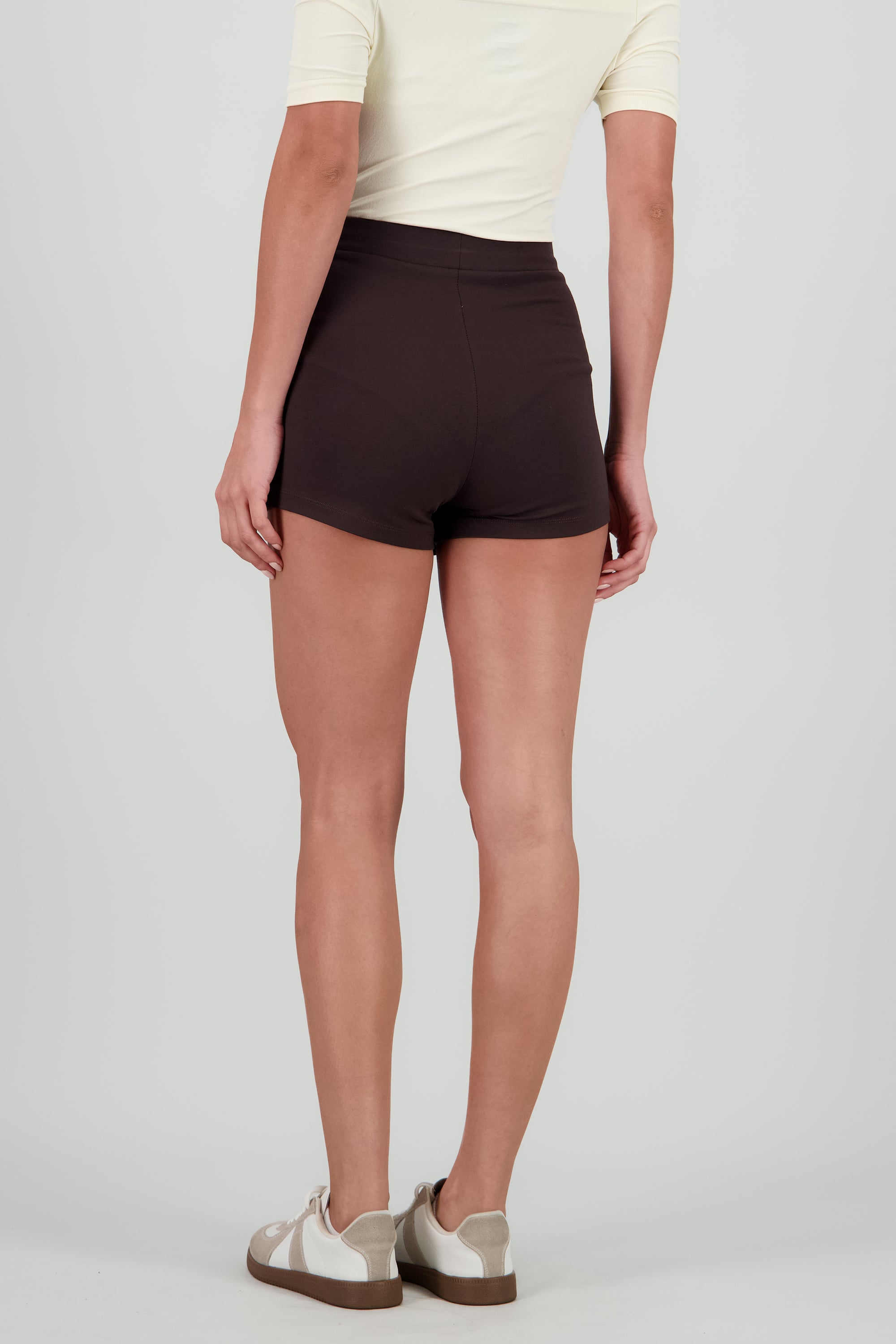 Falda Short Liso Asimétrico CHOCOLATE