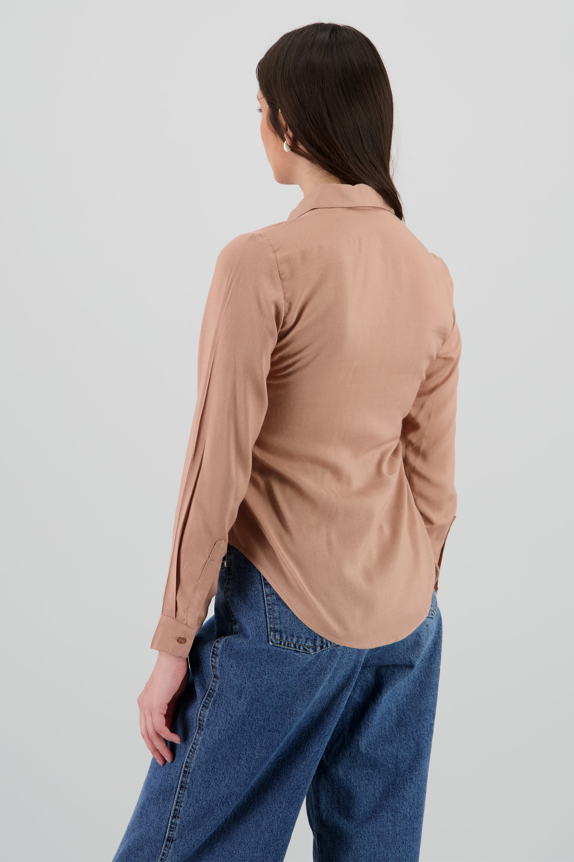 Camisa Manga Larga Lisa TAN
