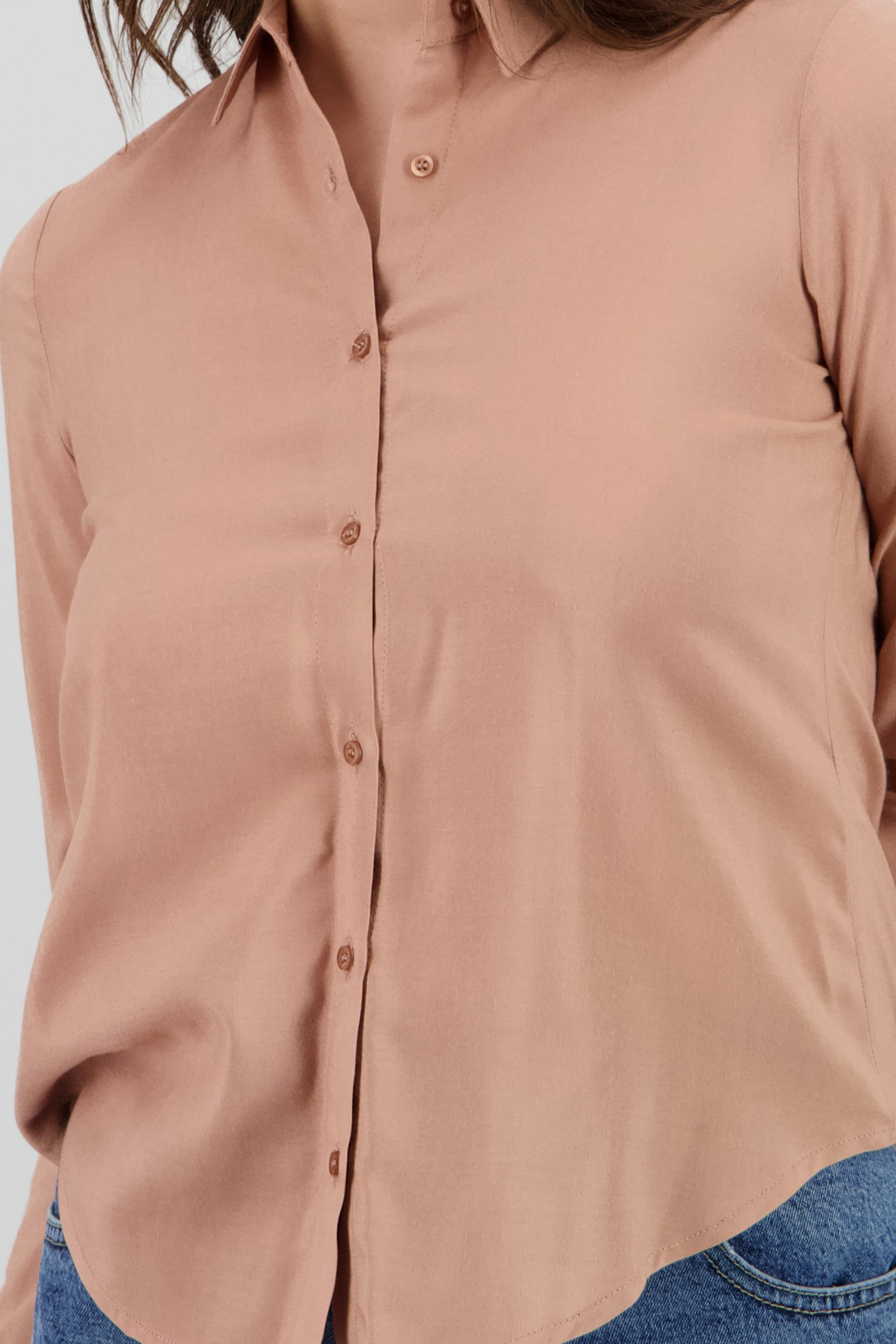 Camisa Manga Larga Lisa TAN