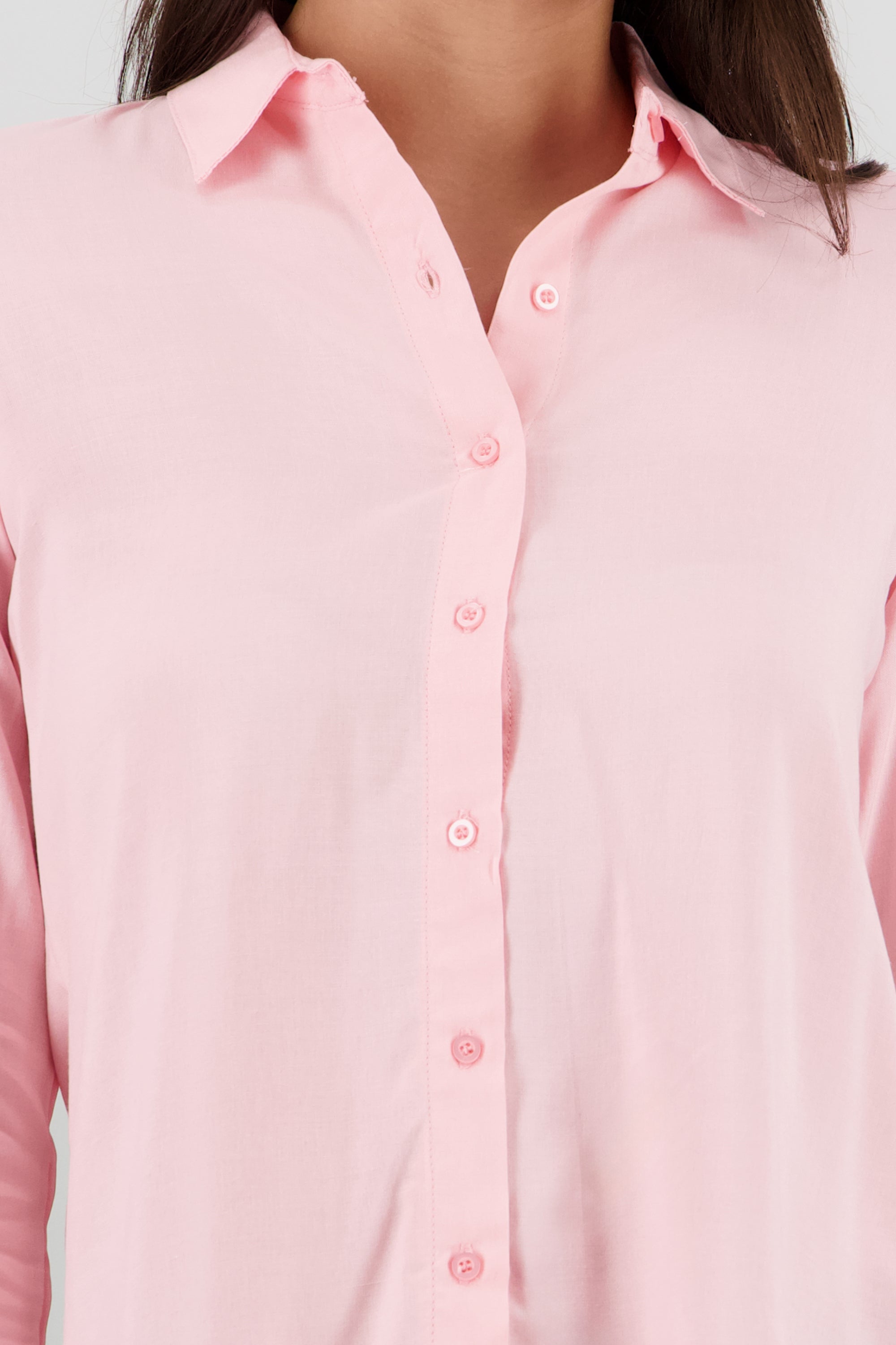 Camisa Manga Larga Lisa ROSA PASTEL