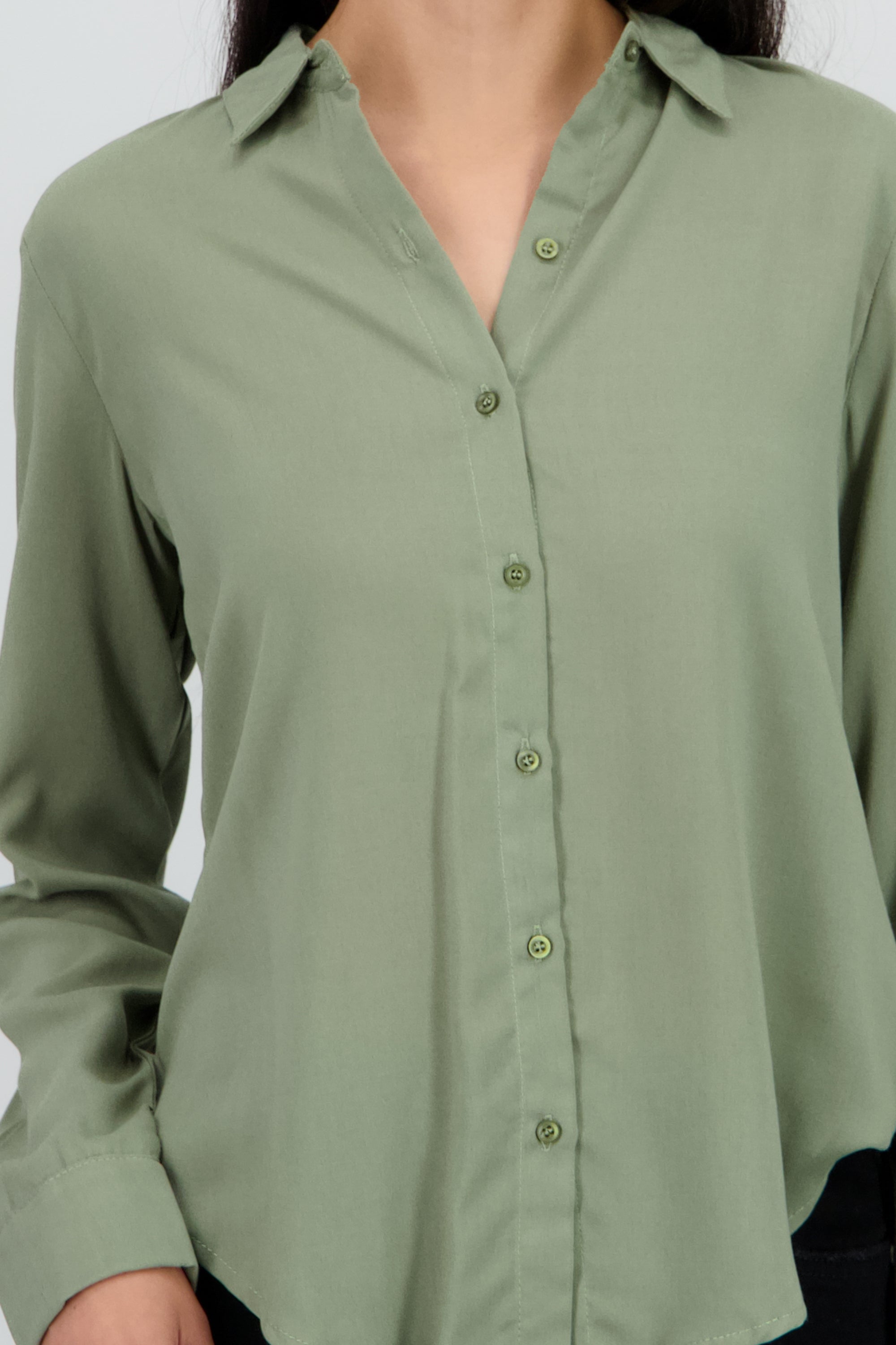 Camisa Manga Larga Lisa VERDE