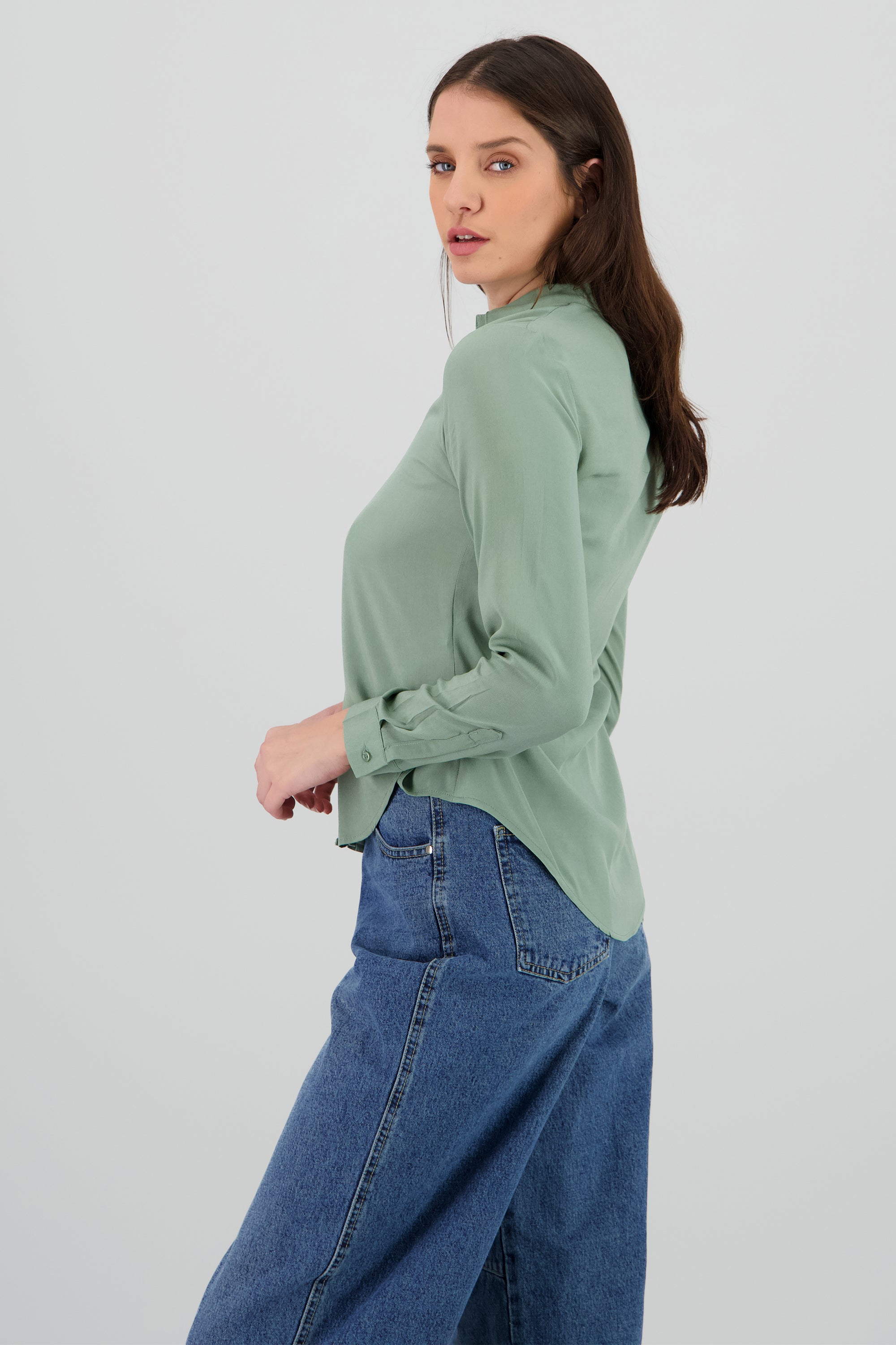 Camisa Manga Larga Lisa SAGE