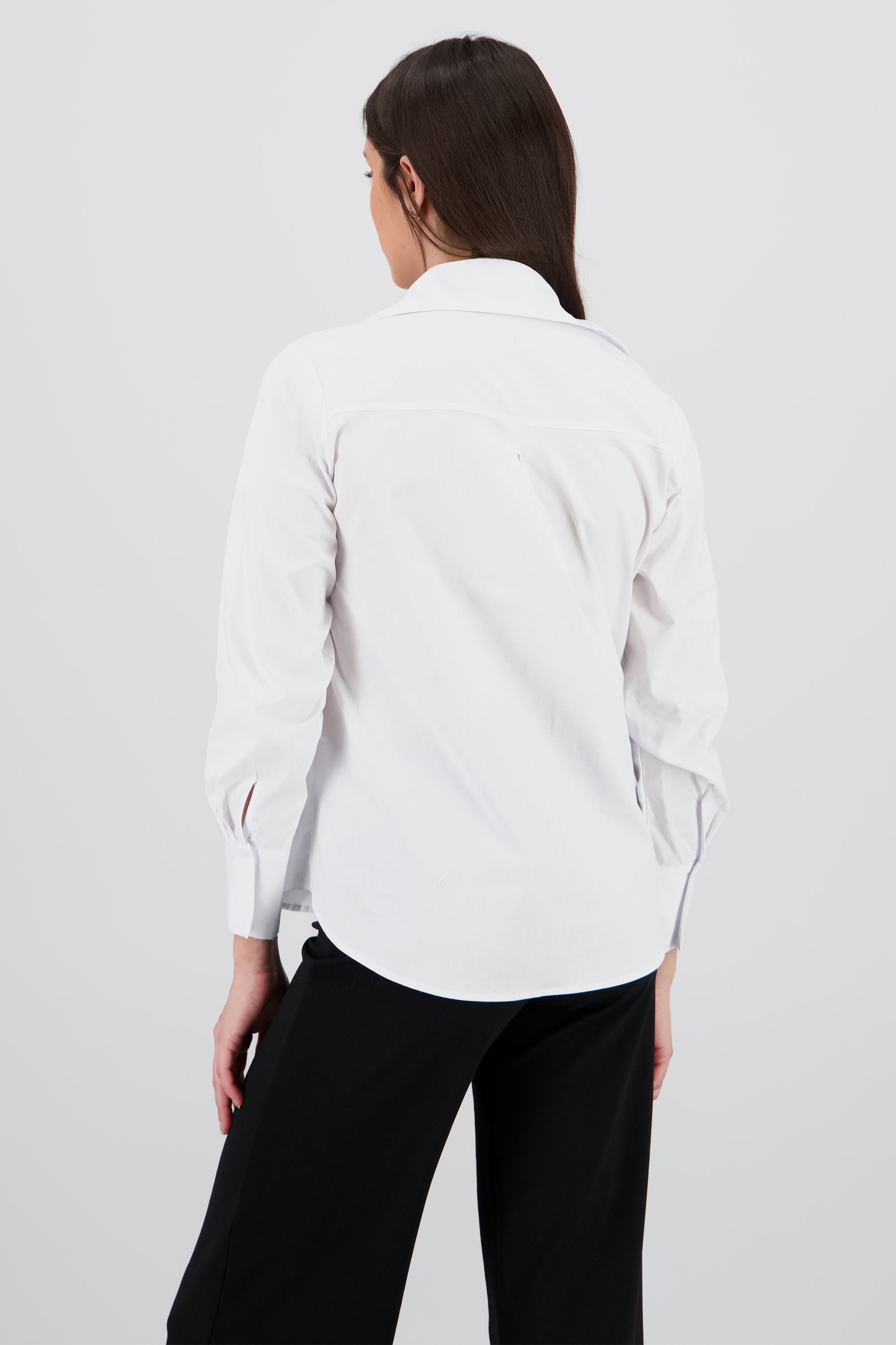 Camisa manga larga lisa BLANCO