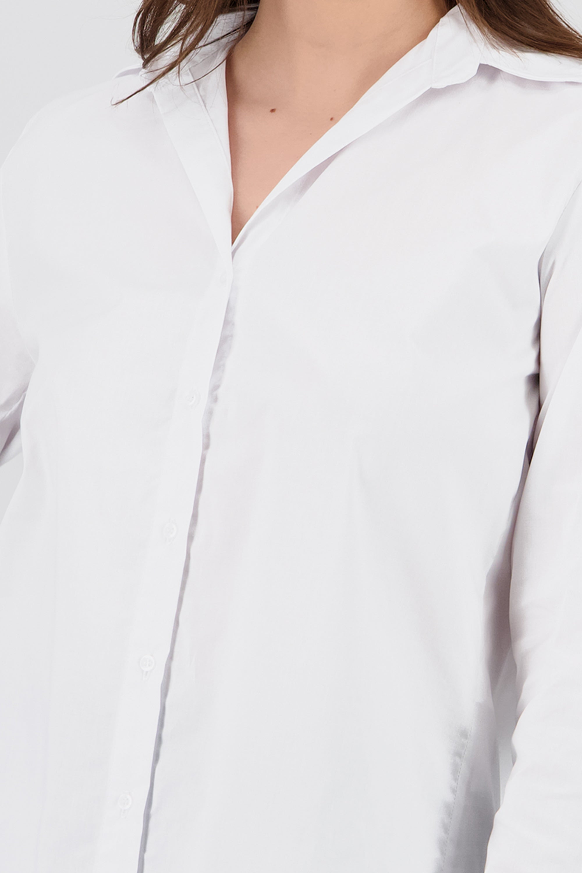 Camisa manga larga lisa BLANCO