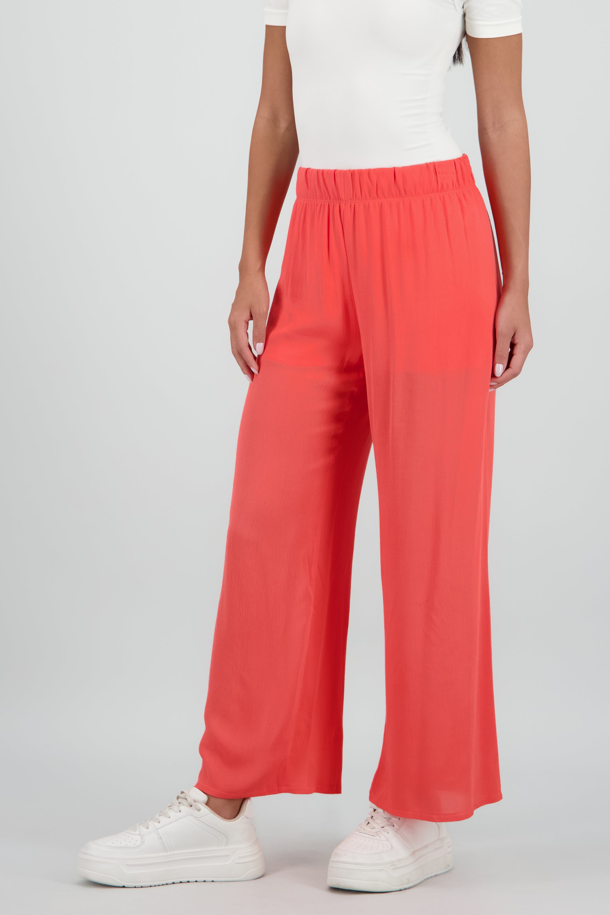 Pantalón Wide Leg Cintura Elástico CORAL