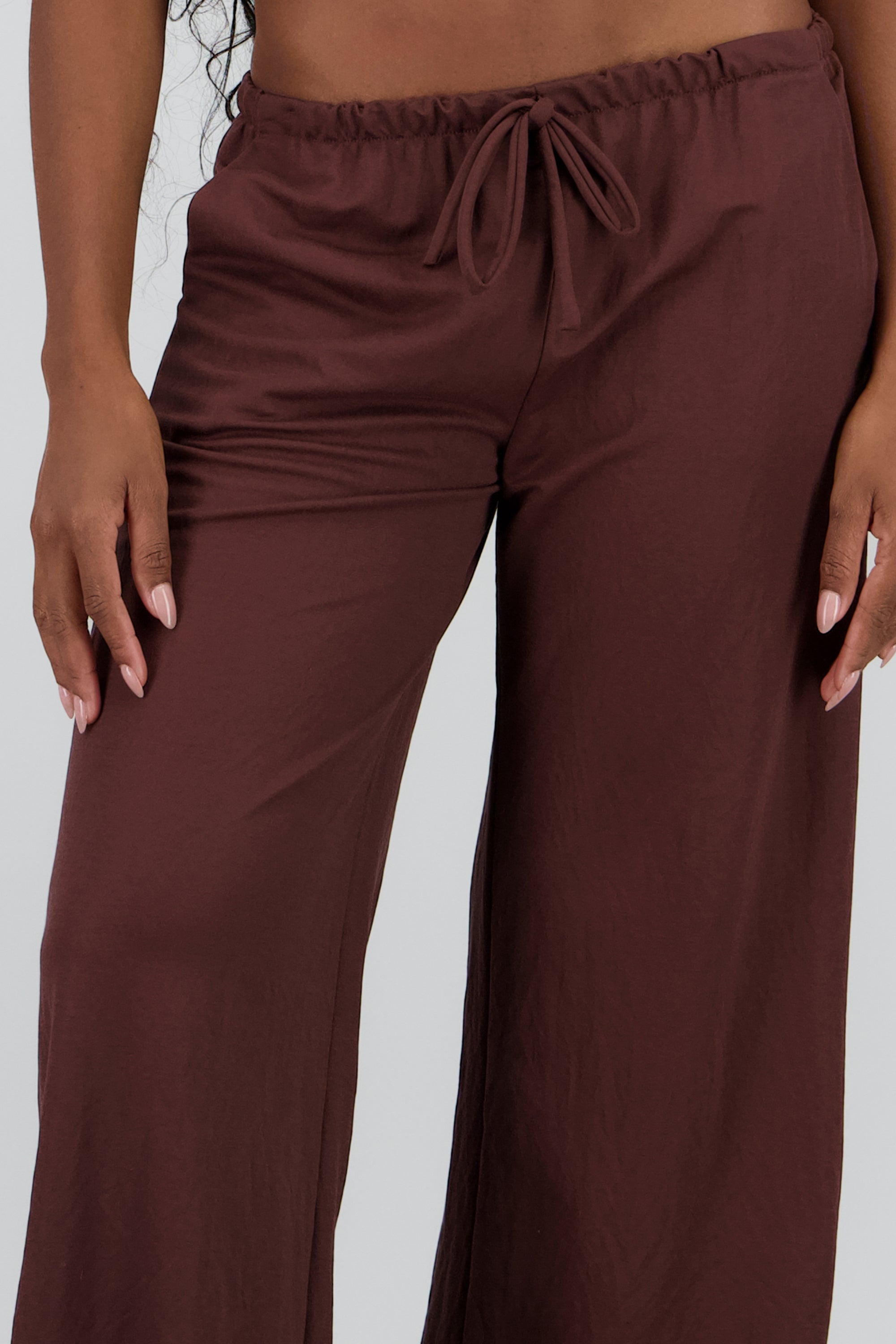 Pantalon fluido jareta CHOCOLATE