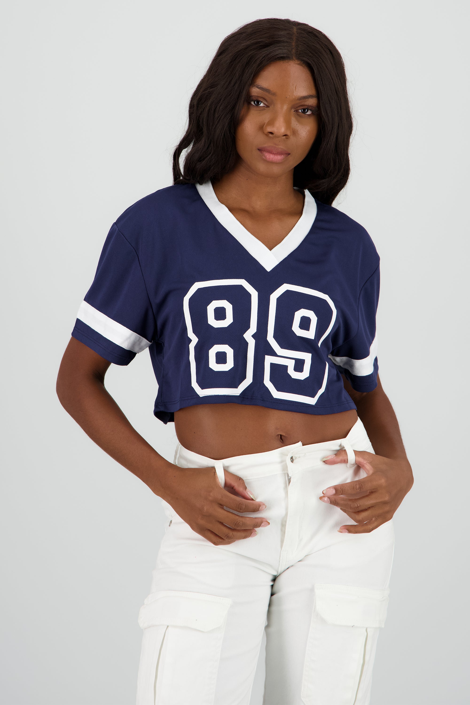 Top crop estampado numero MARINO