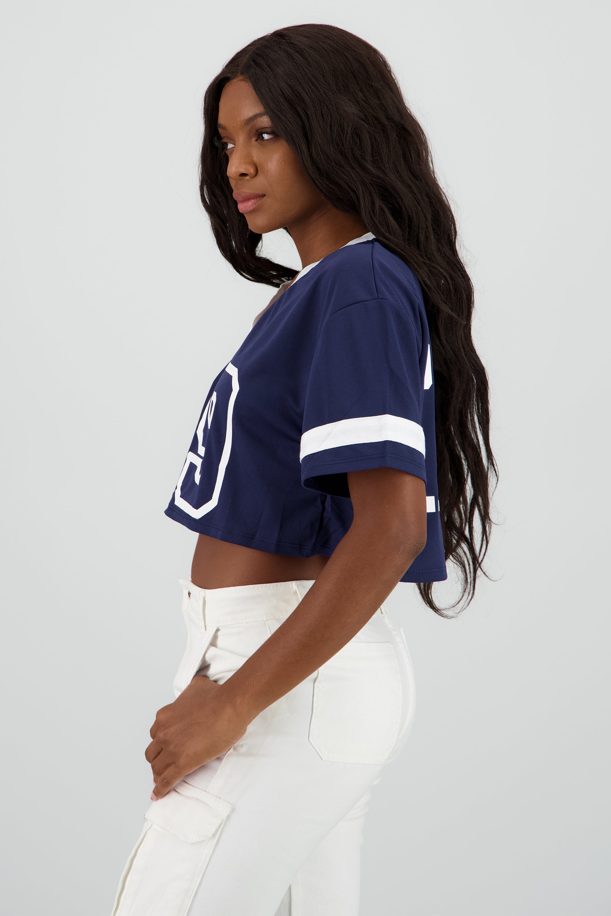 Top crop estampado numero MARINO