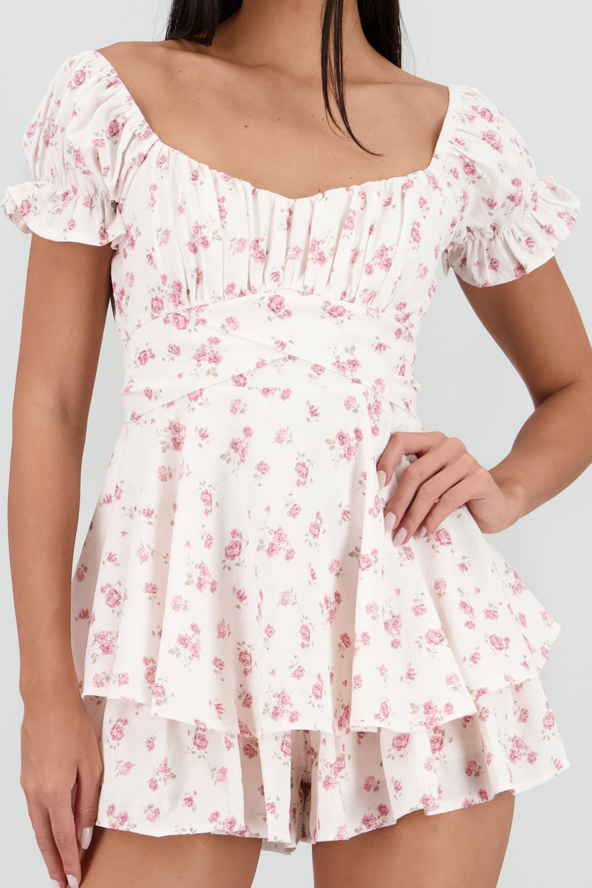 Romper olanes textura BLANCO COMBO
