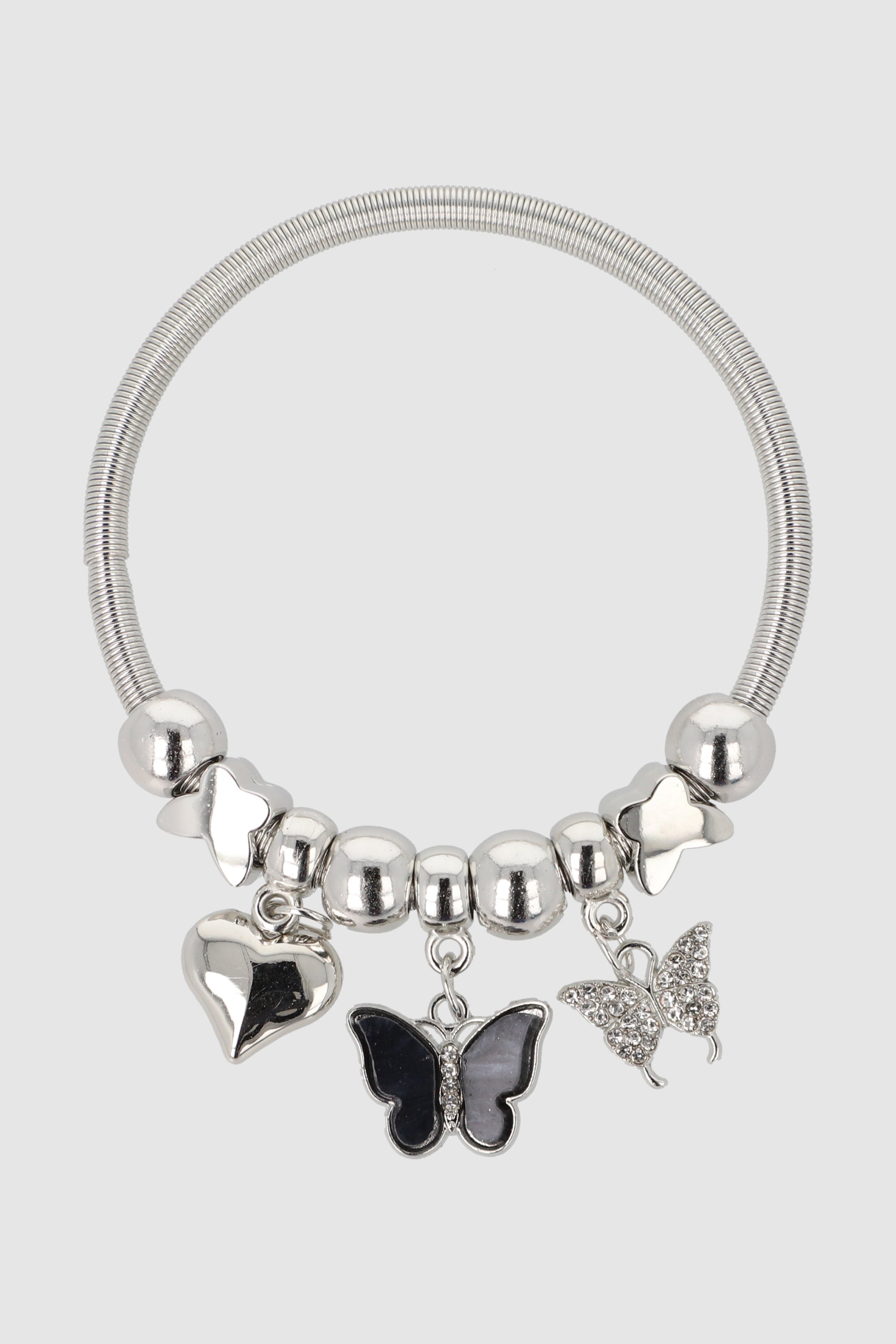 Pulsera charms mariposa PLATA