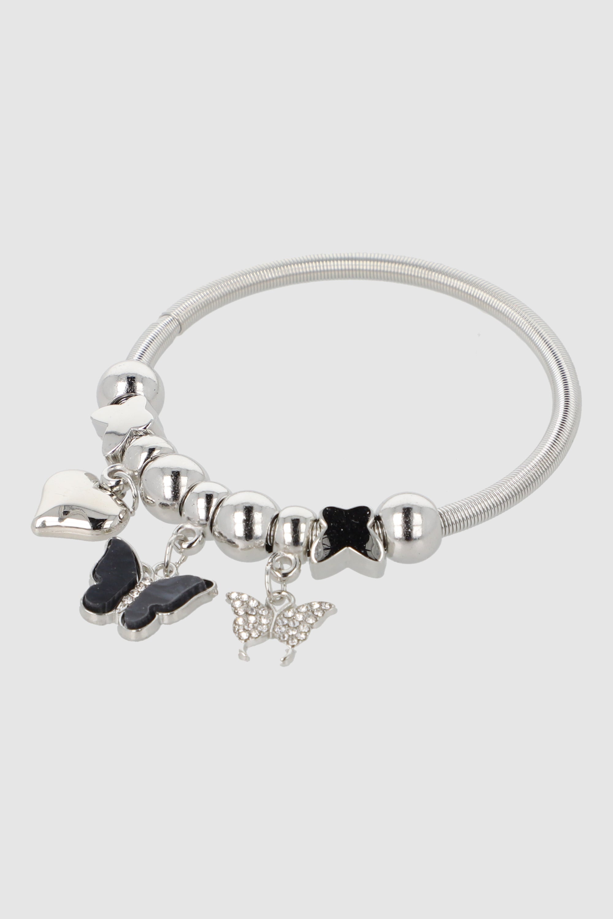 Pulsera charms mariposa PLATA