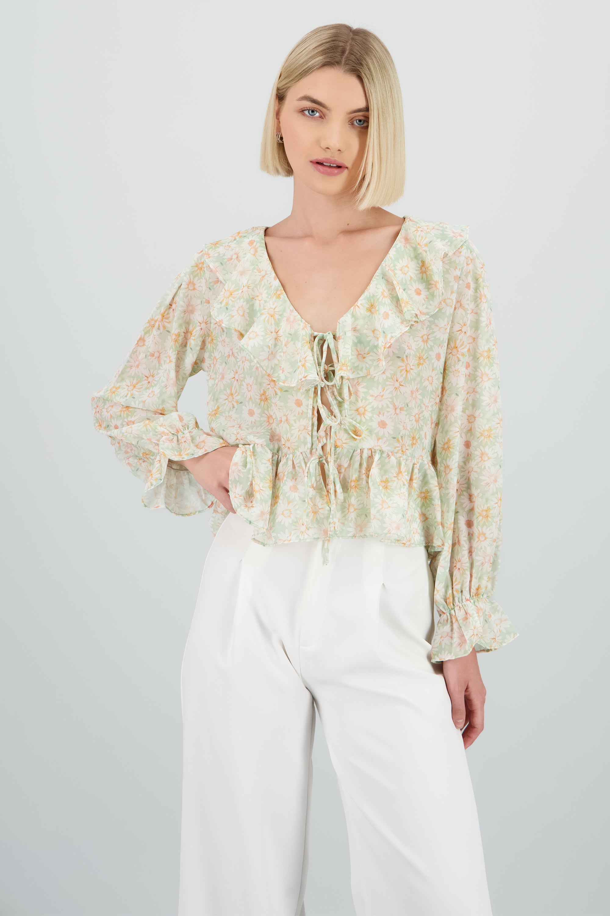 Blusa olanes VERDE COMBO