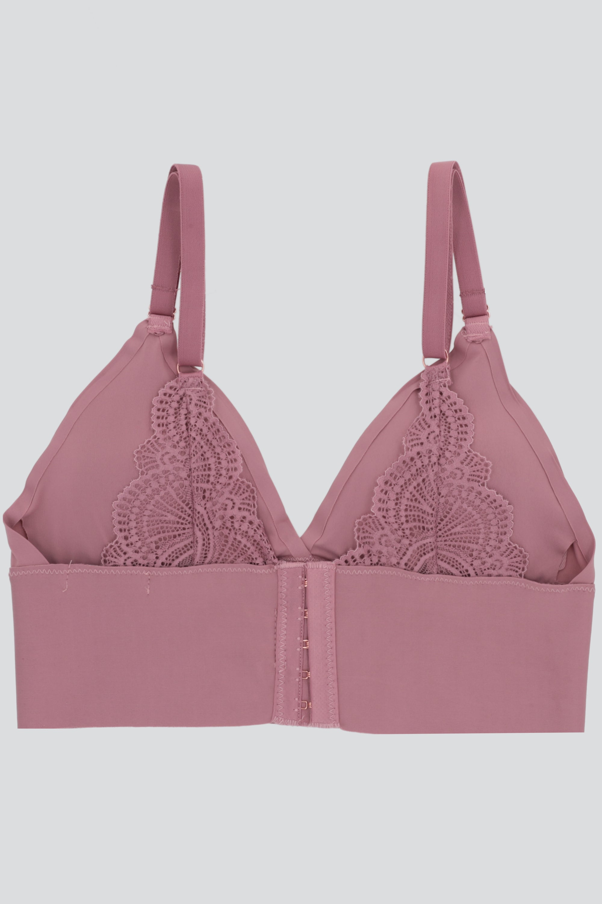 Bralette largo seamless encaje PALO DE ROSA
