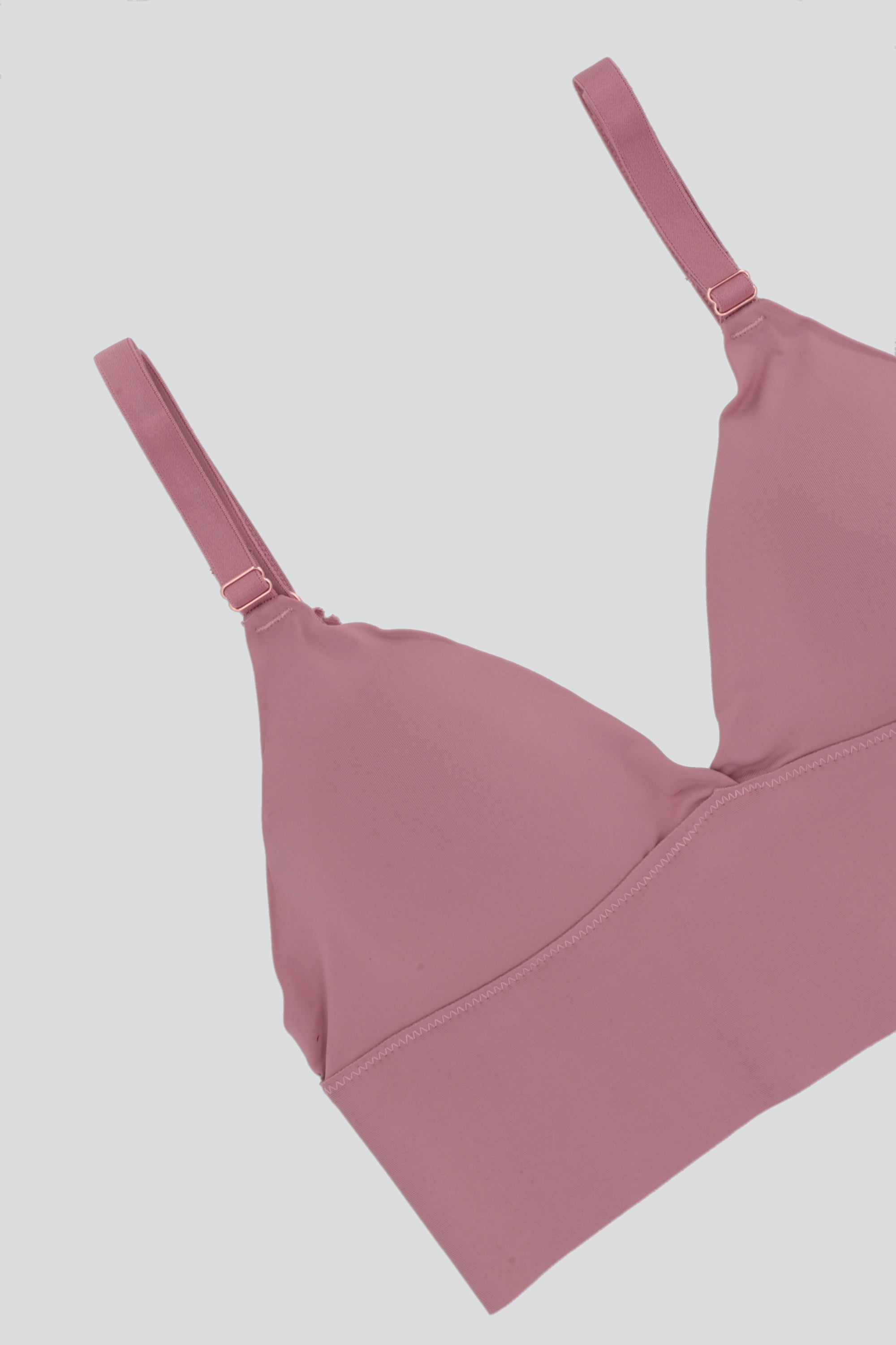 Bralette largo seamless encaje PALO DE ROSA