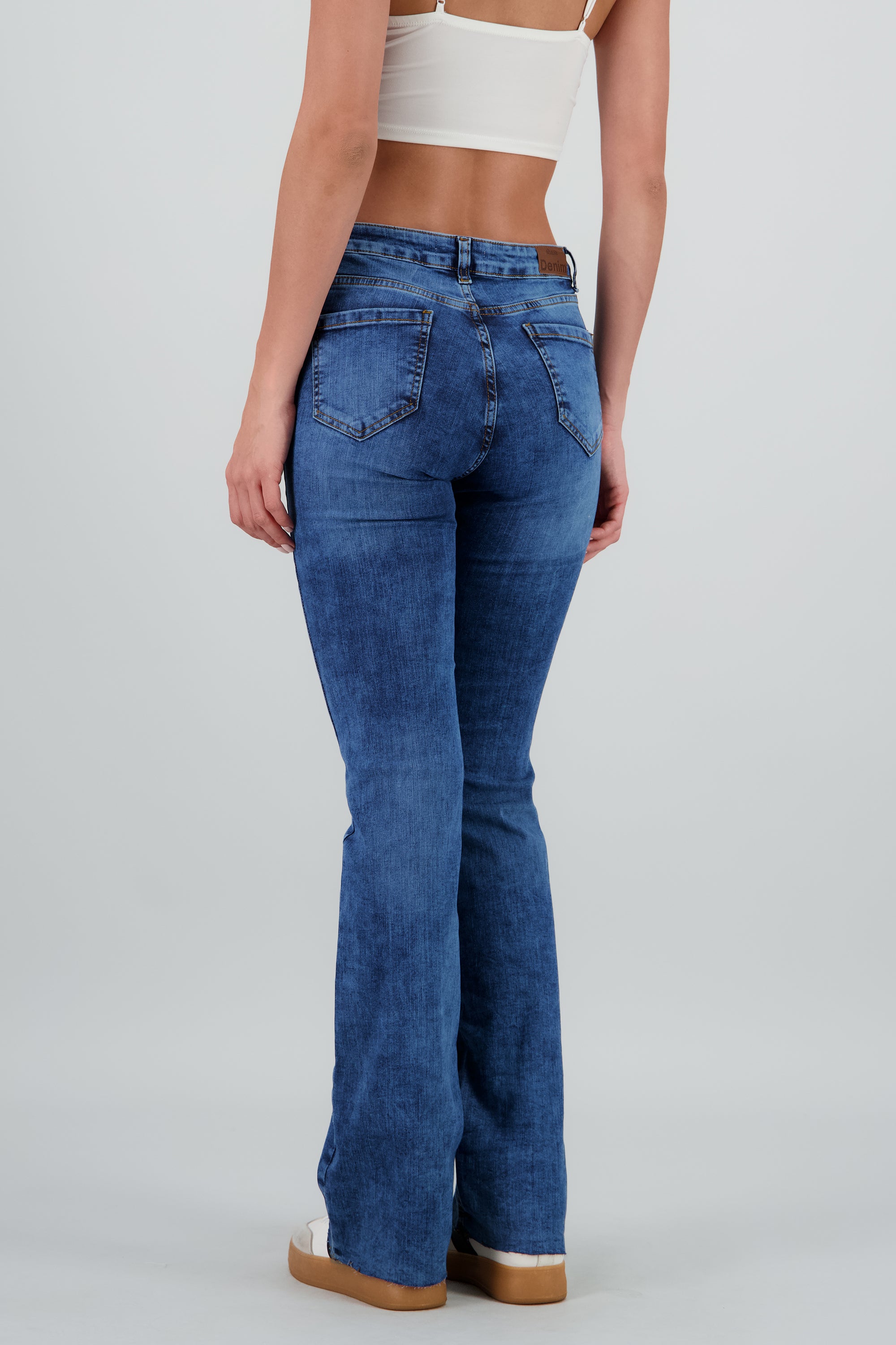 Jeans flare regular waist DARK WASH