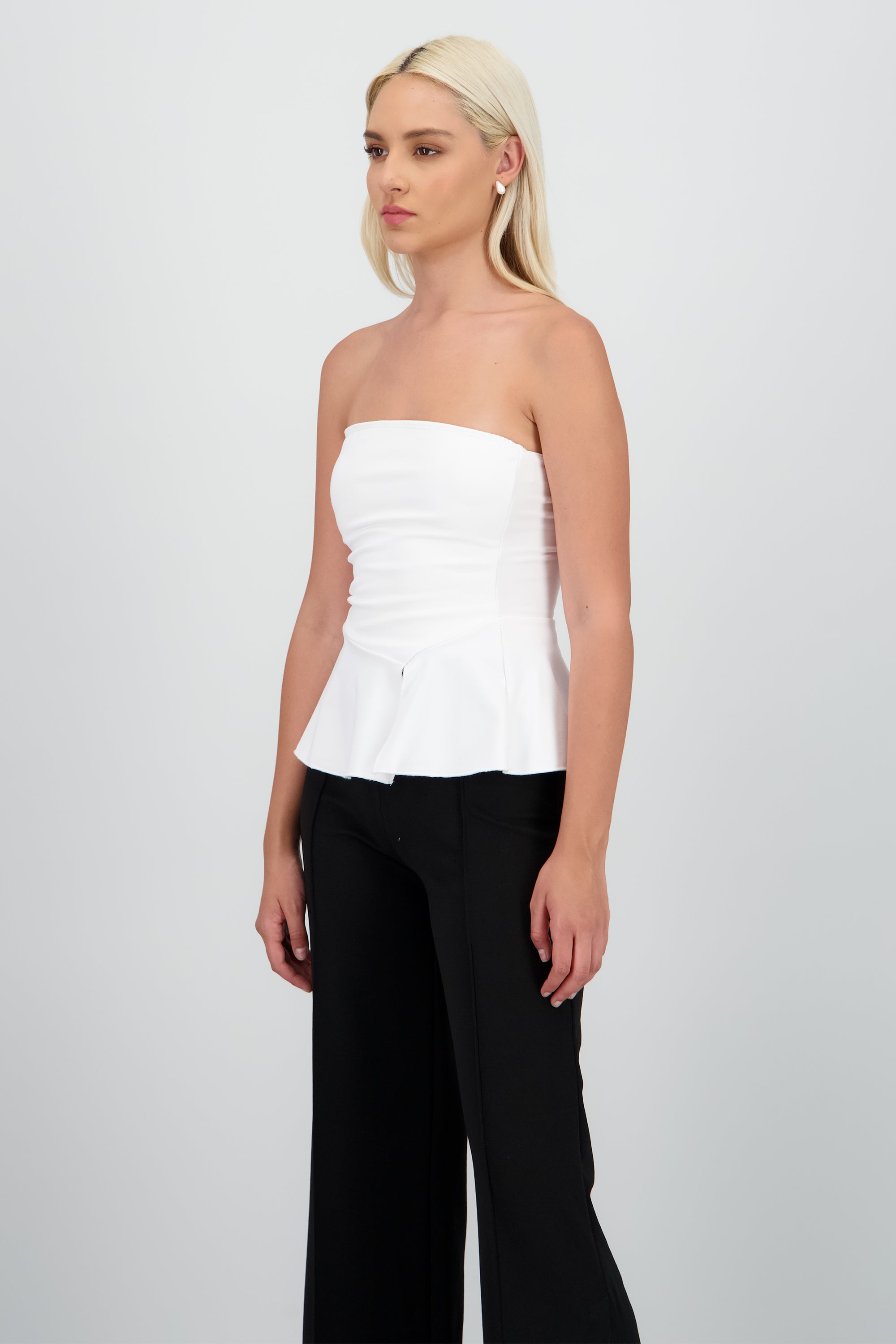 Top bandeau detalle olan abertura BLANCO
