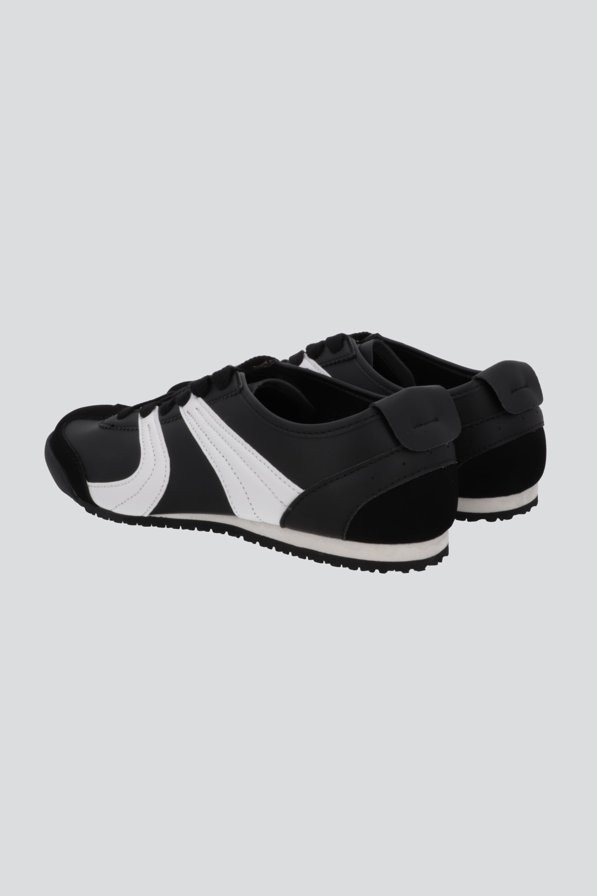 Tenis suela delgada monocolor ondas NEGRO
