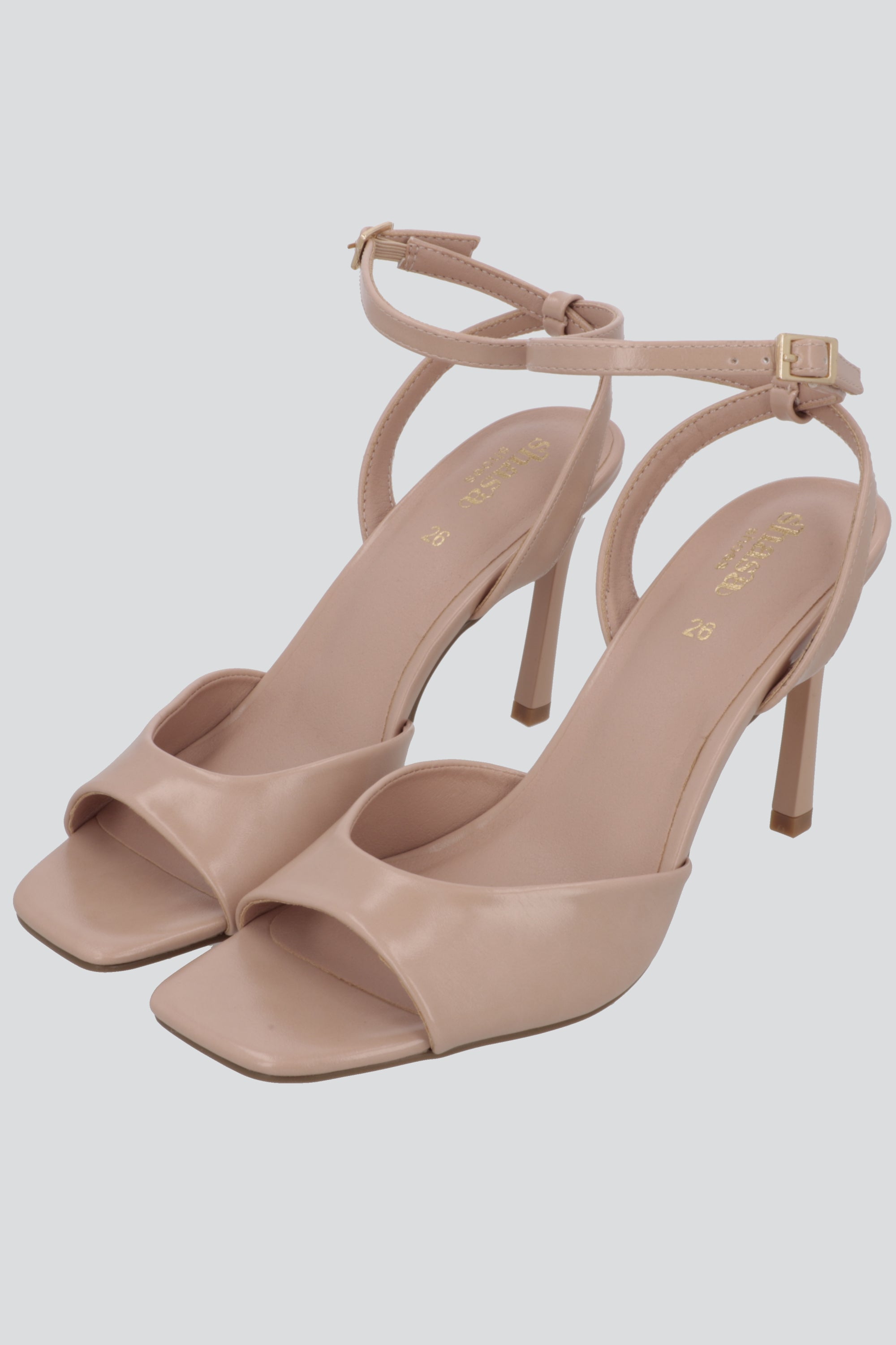 Tacon peep toe pulsera NUDE