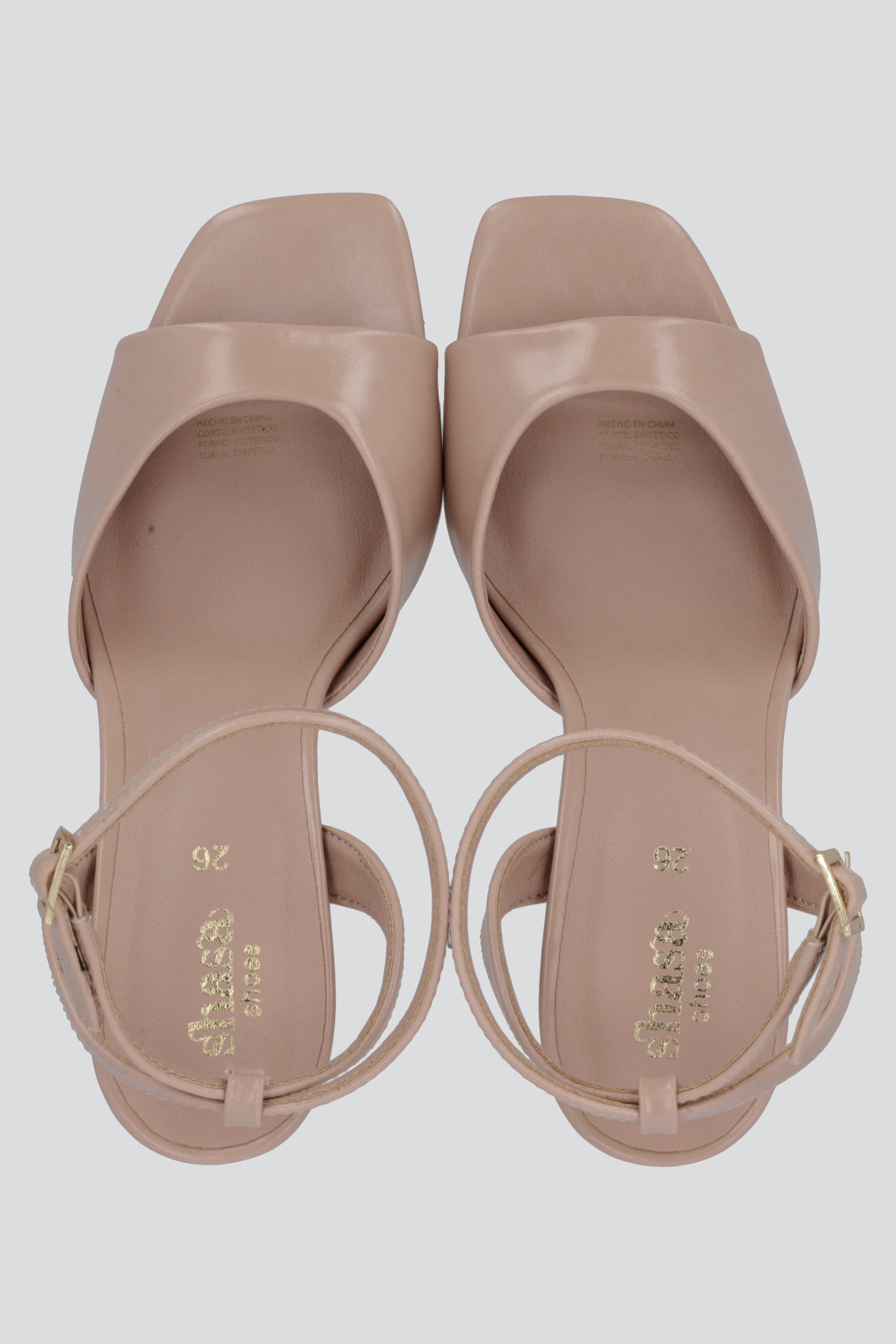 Tacon peep toe pulsera NUDE