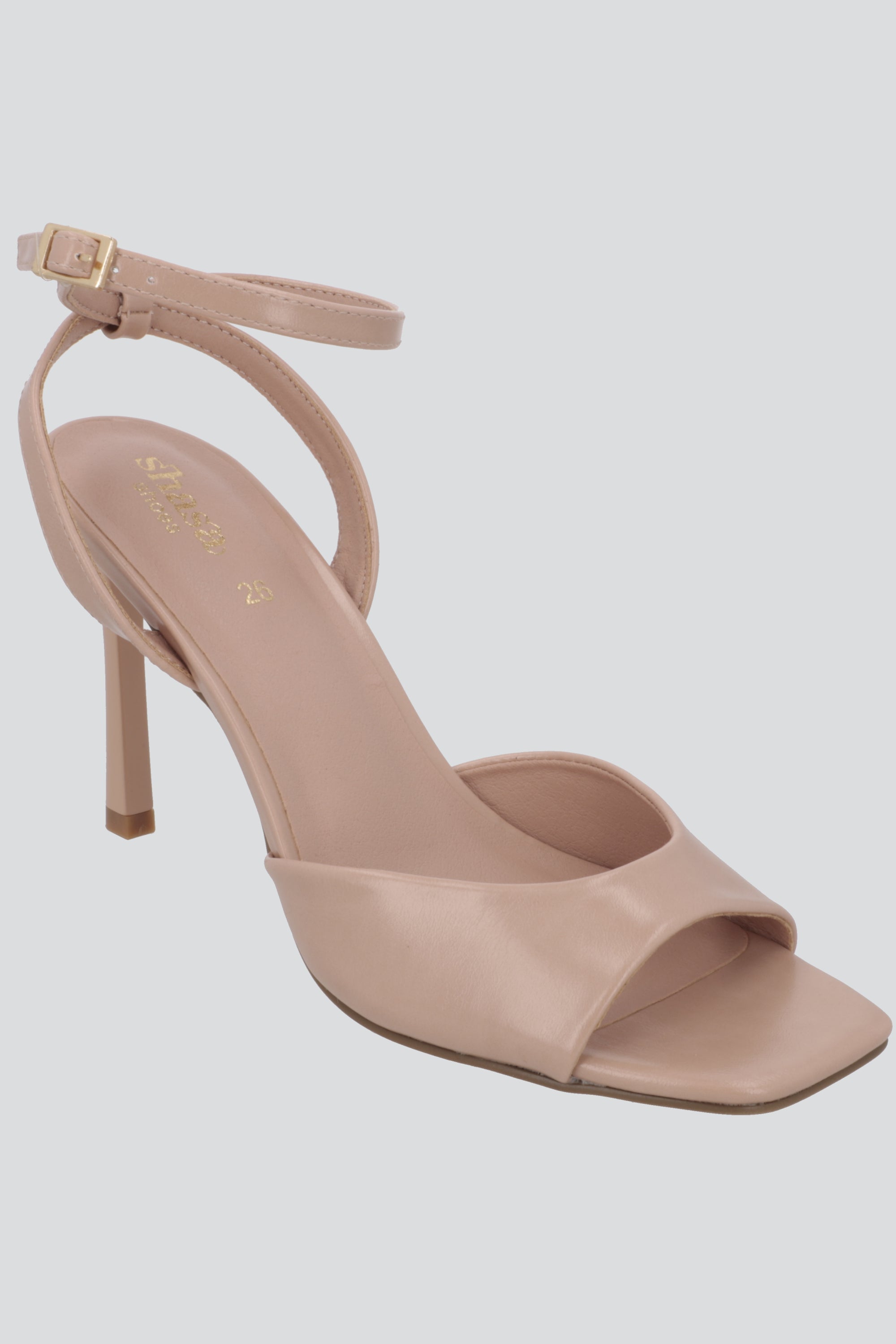 Tacon peep toe pulsera NUDE