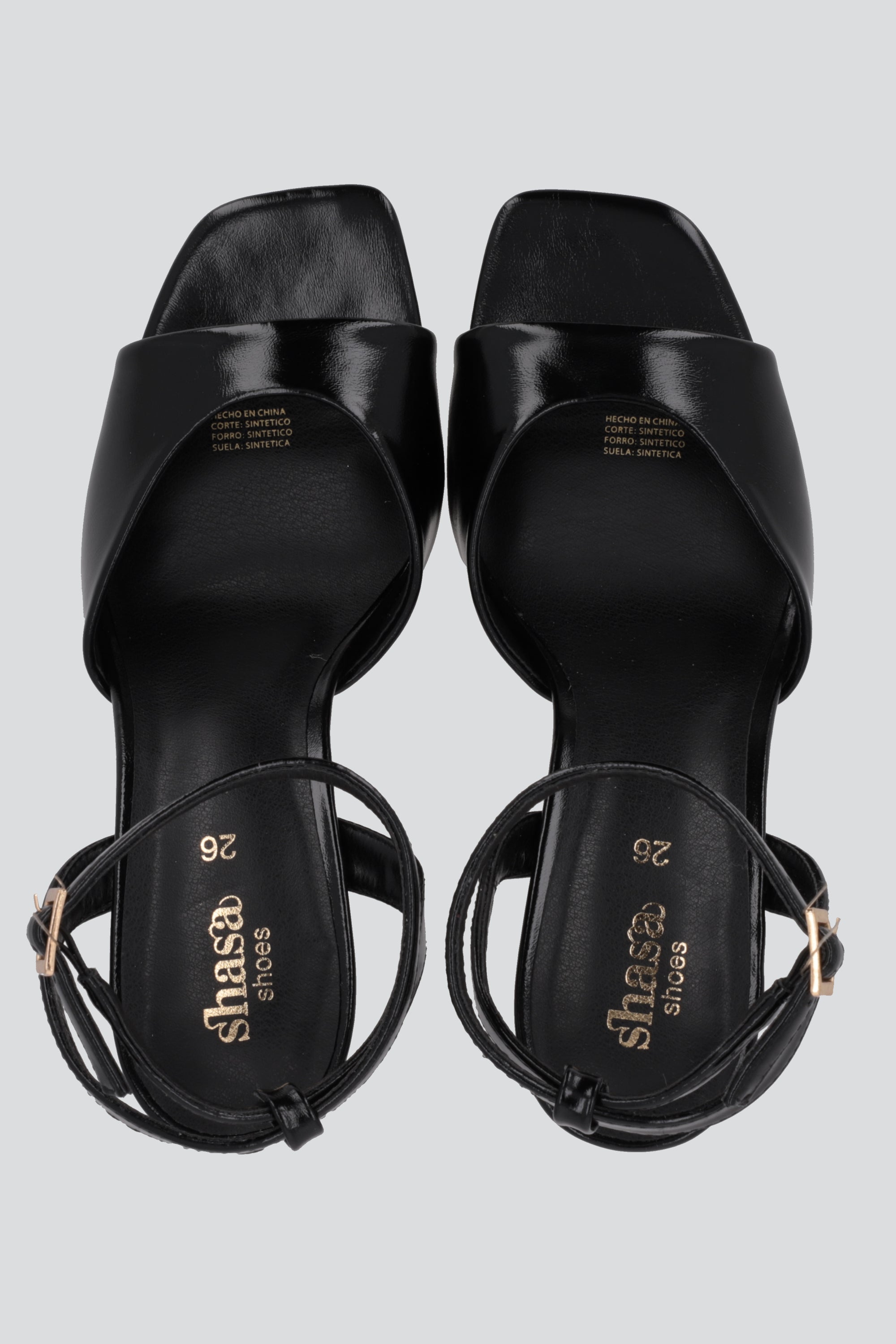 Tacon peep toe pulsera NEGRO