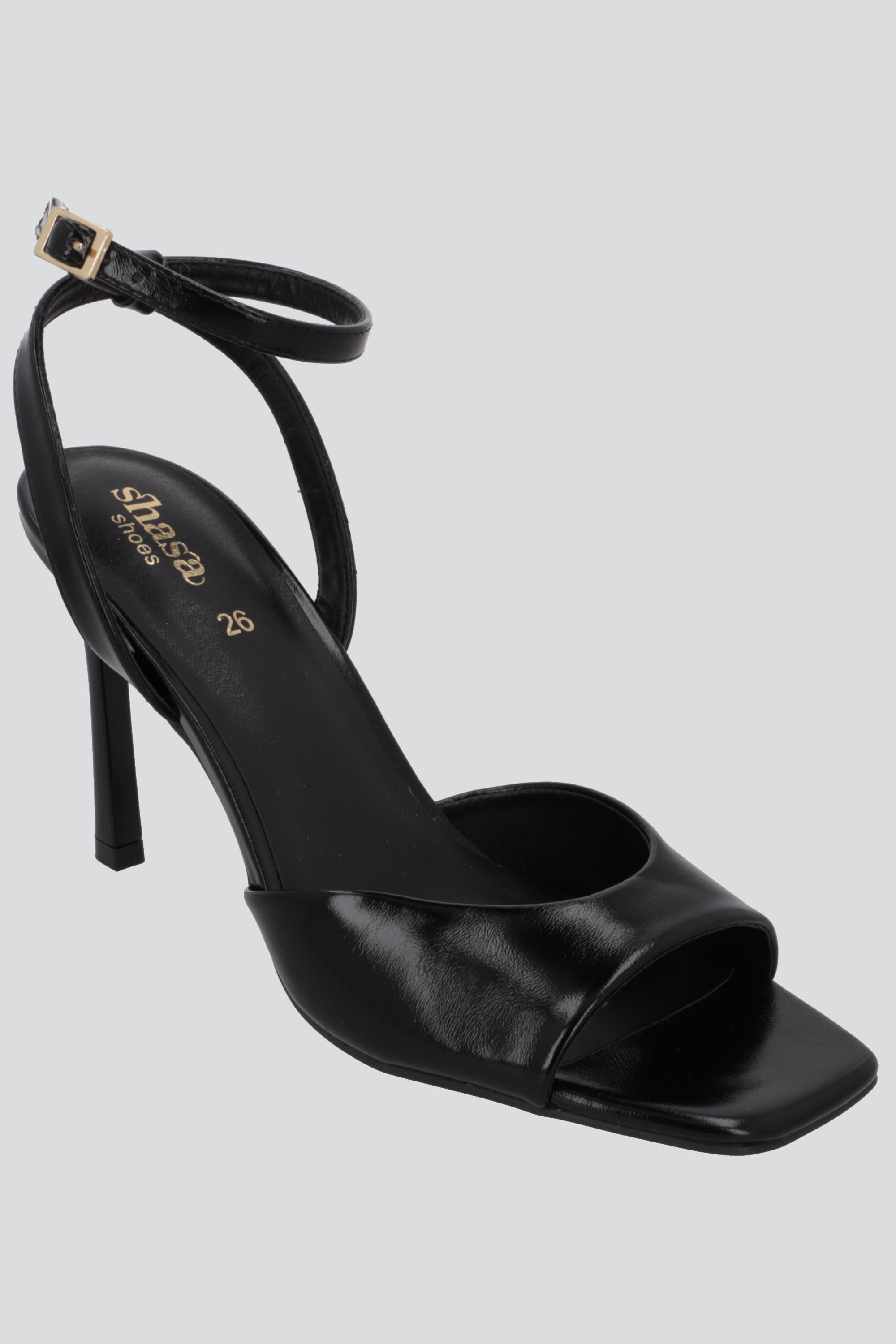 Tacon peep toe pulsera NEGRO