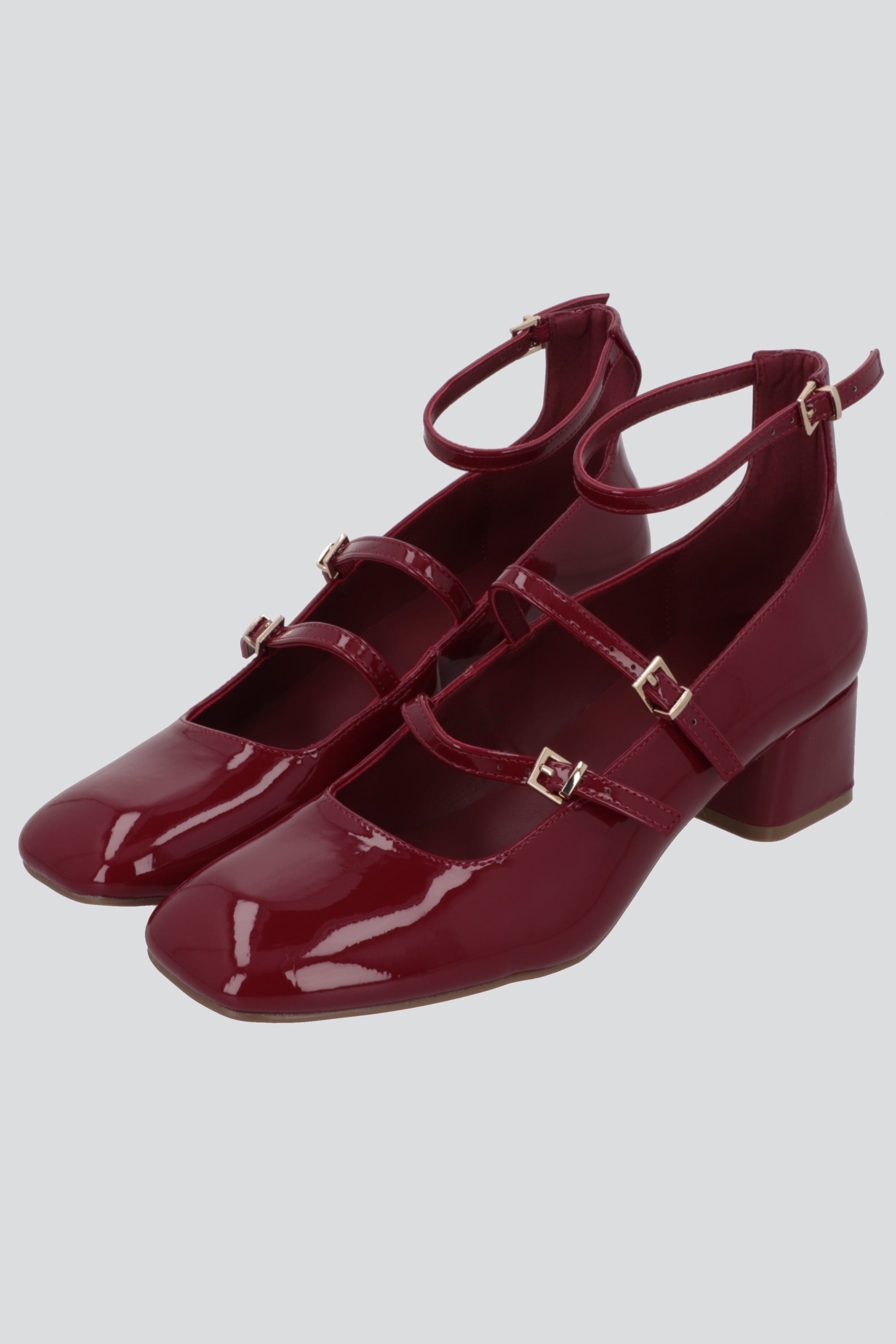 Tacon mini mary jane tiras ROJO