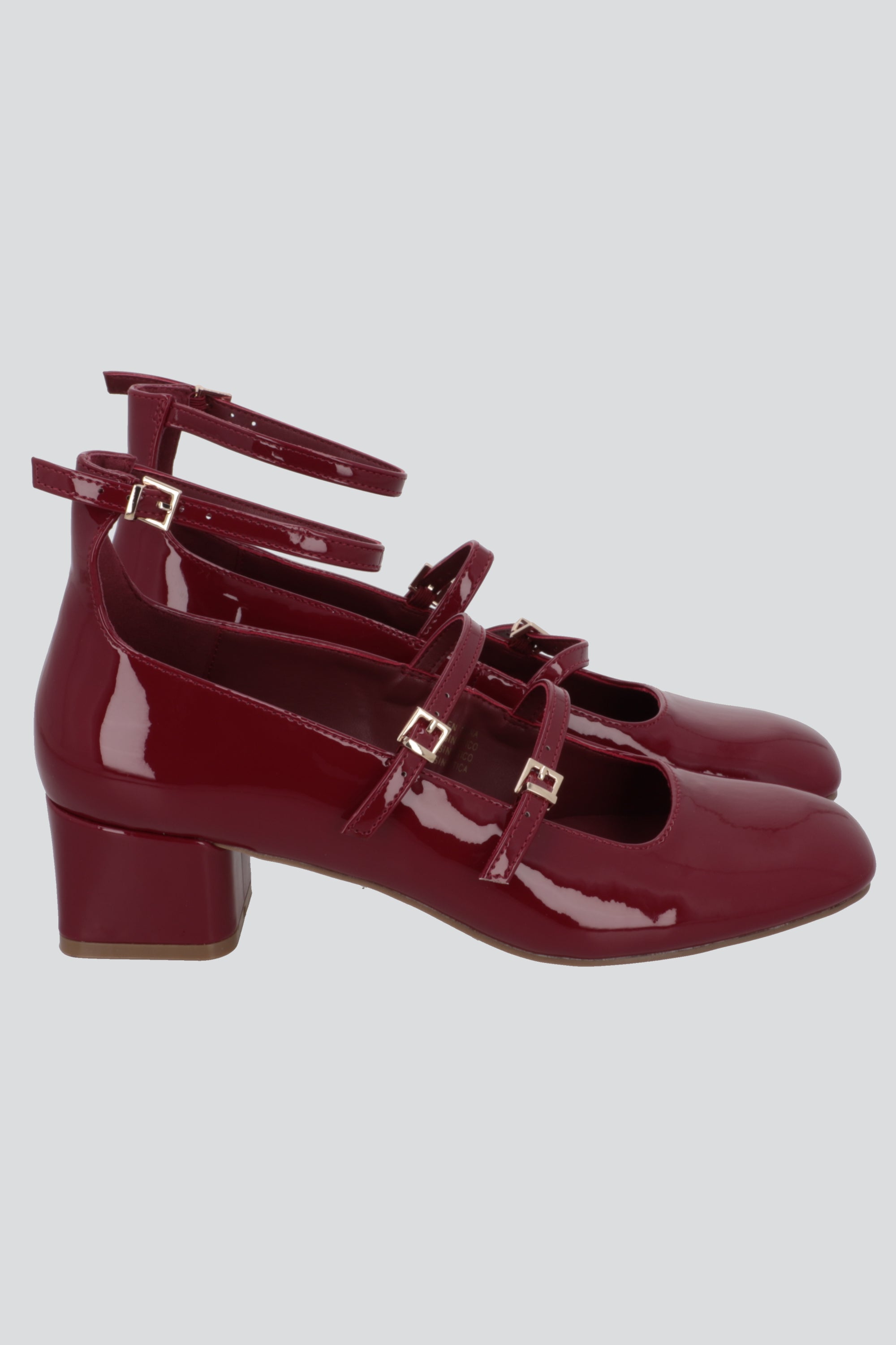 Tacon mini mary jane tiras ROJO