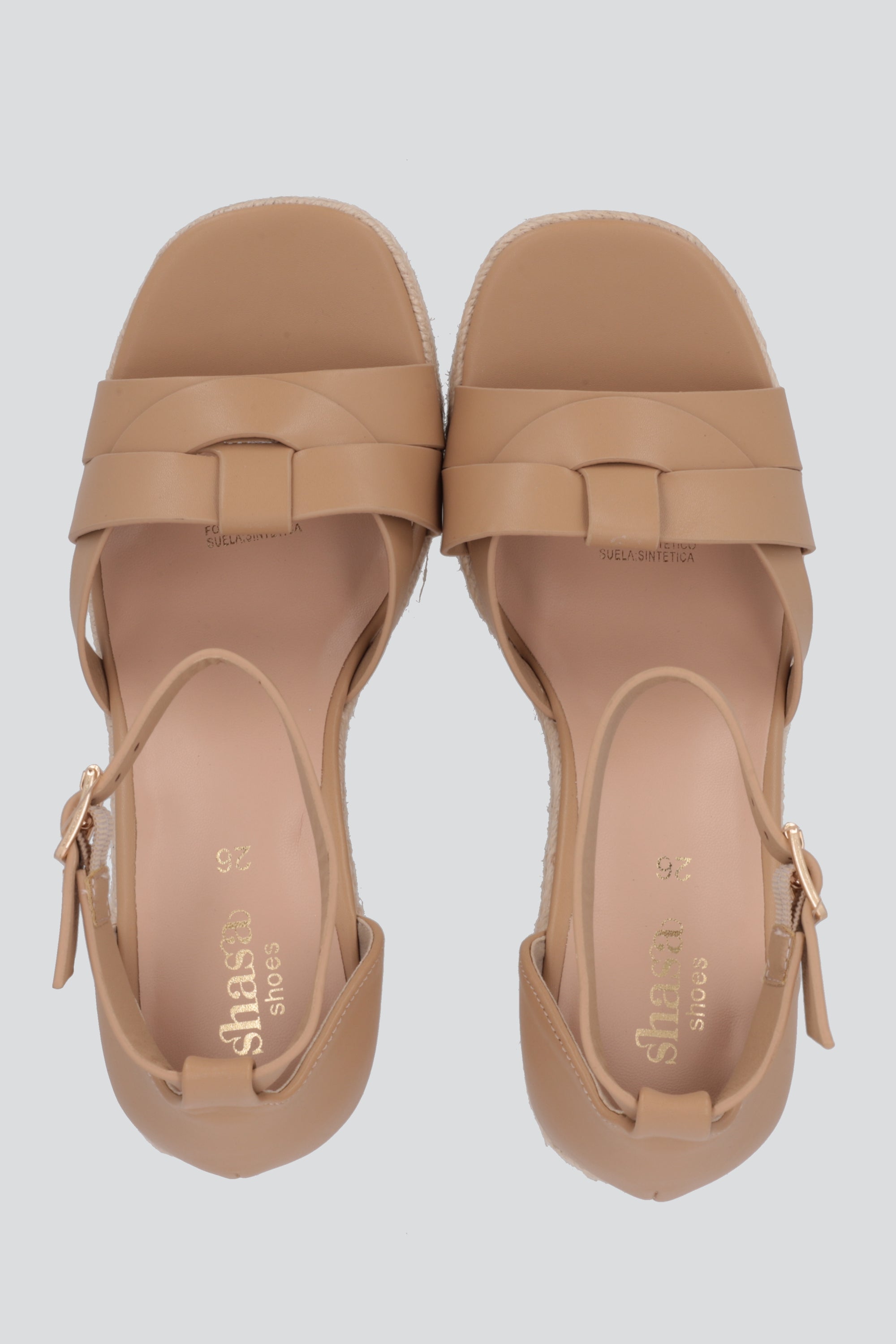 Cuña tiras entrelazadas NUDE