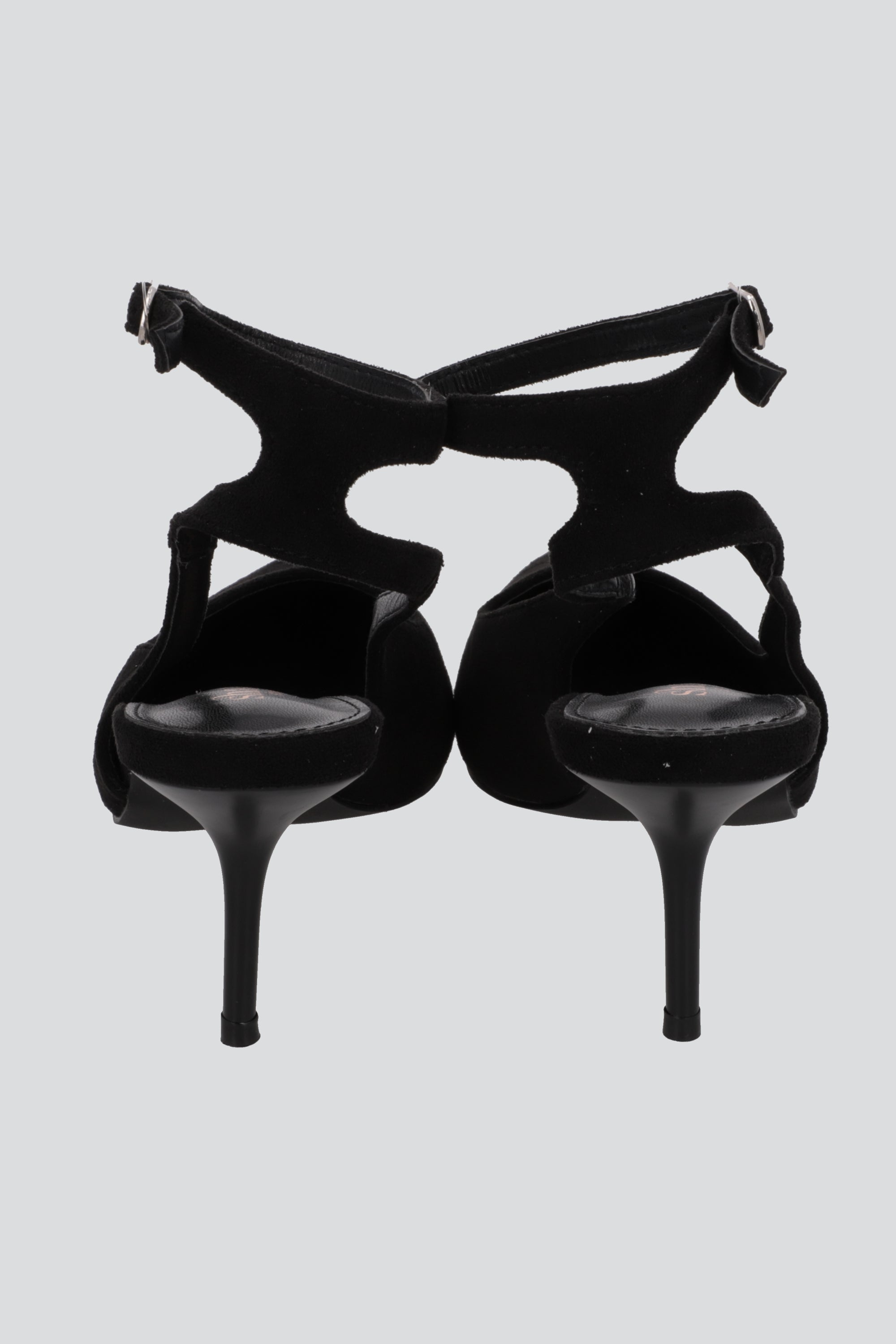 Tacon pointy pulsera suede NEGRO