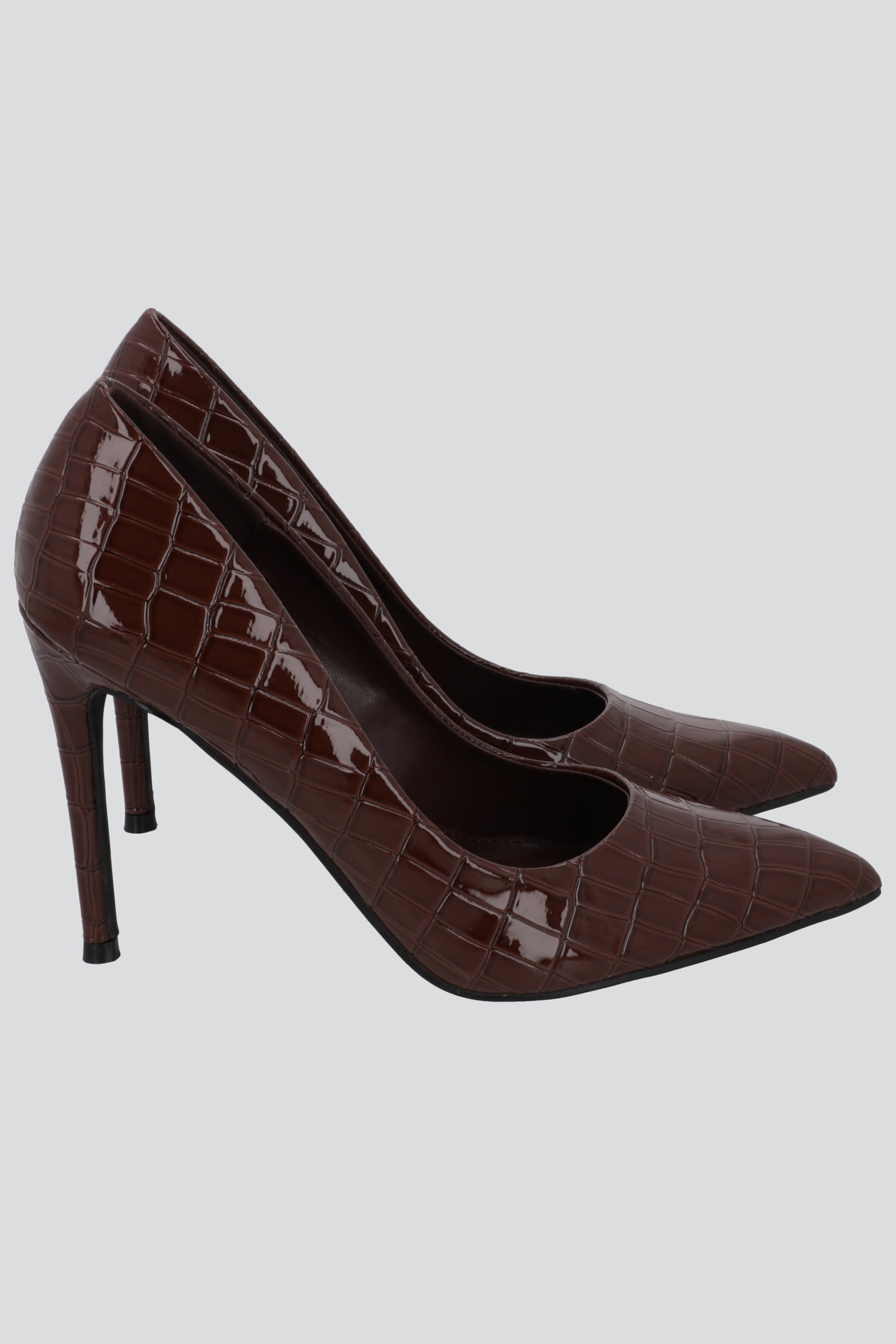 Tacon pointy croco CAFE