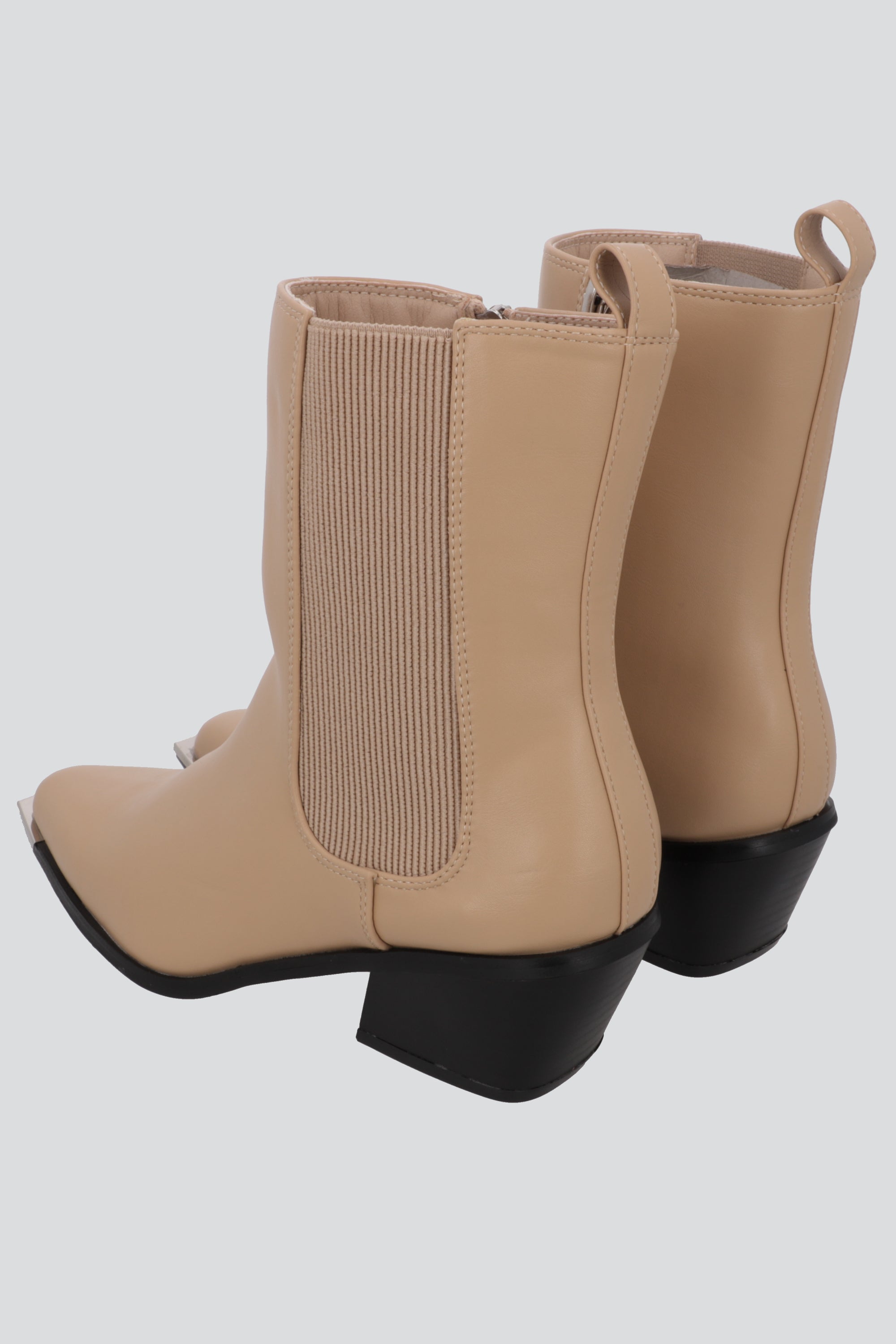 Botin vaquero punta metal BEIGE