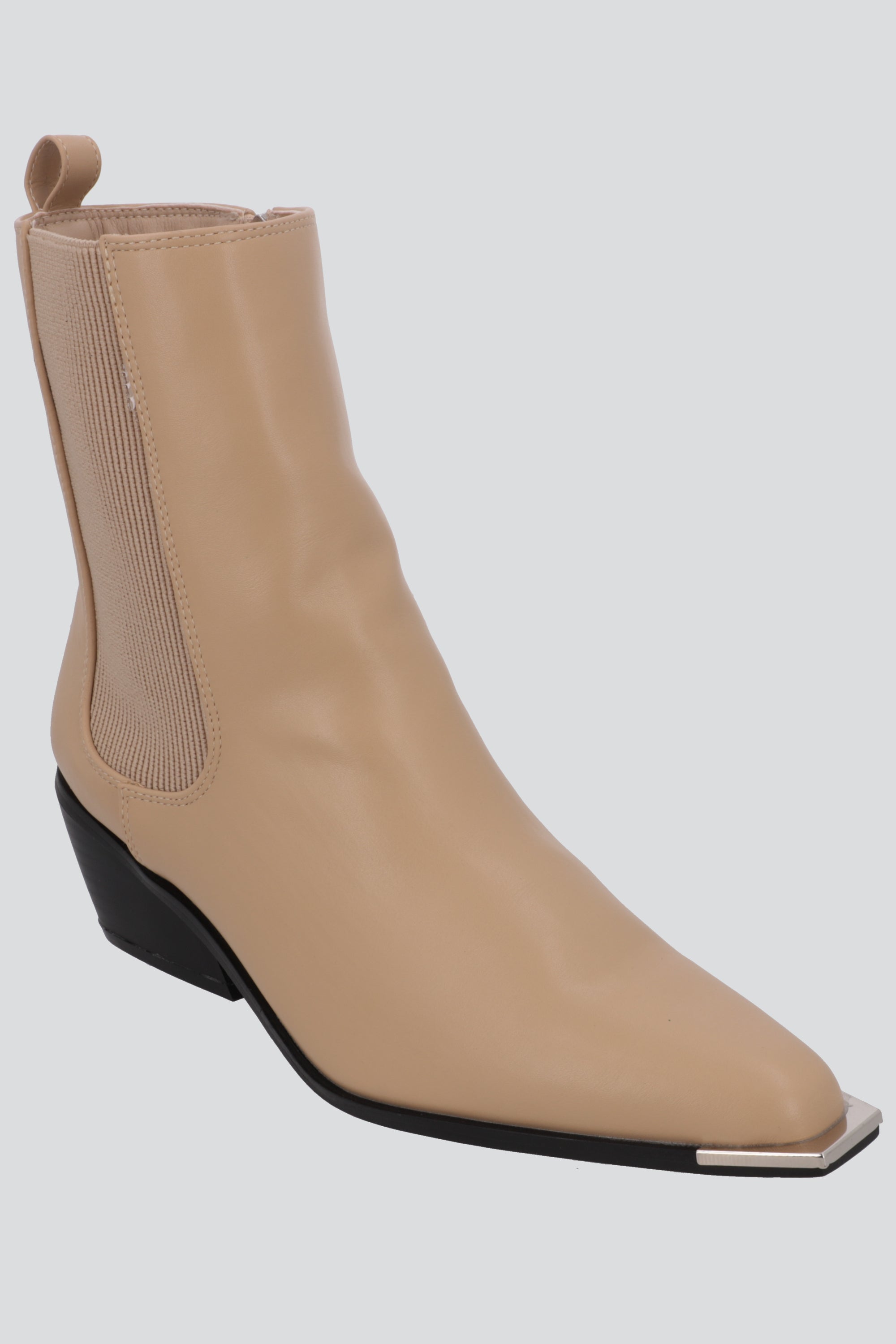 Botin vaquero punta metal BEIGE