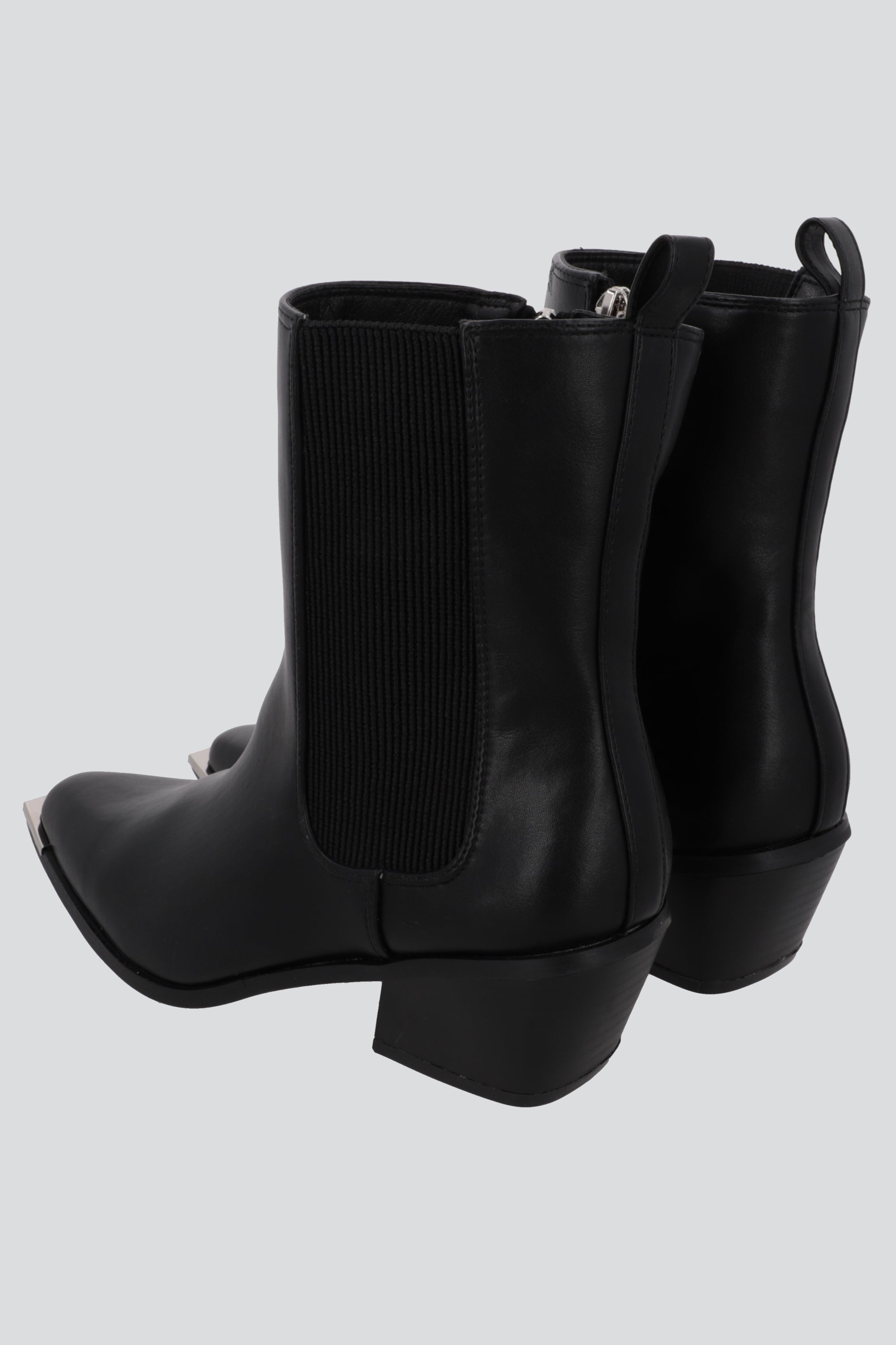 Botin vaquero punta metal NEGRO