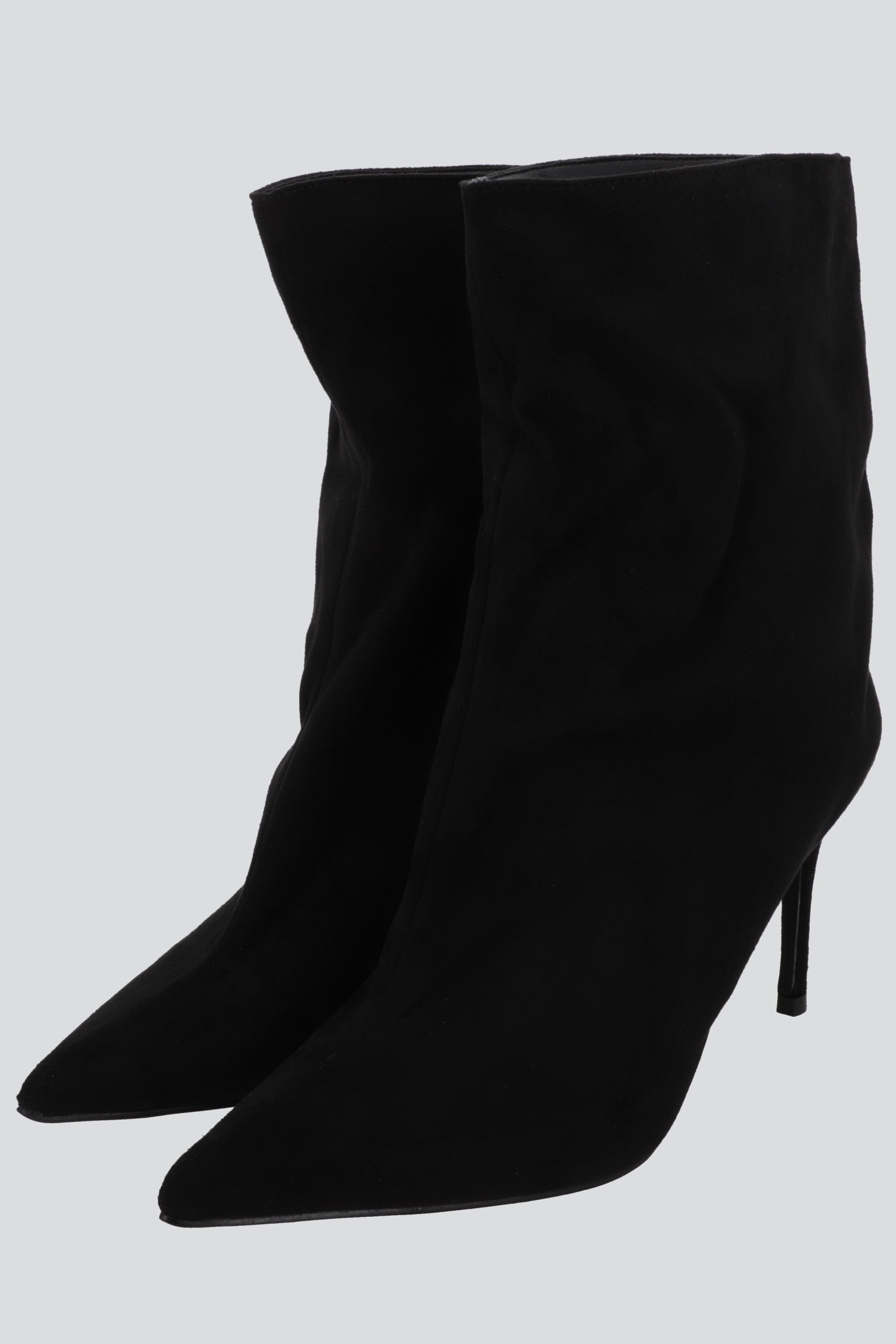 Botin pointy cubeta suede NEGRO